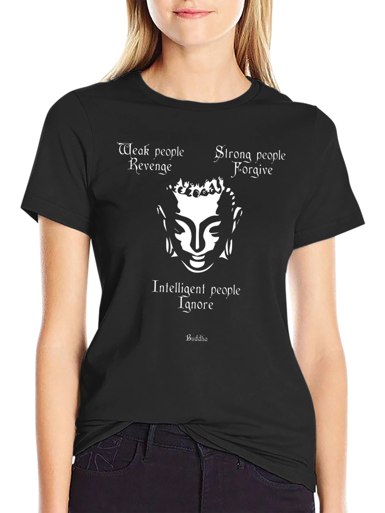 Buddha Wisdom Graphic T-Shirt - Mens Crew Neck Tee