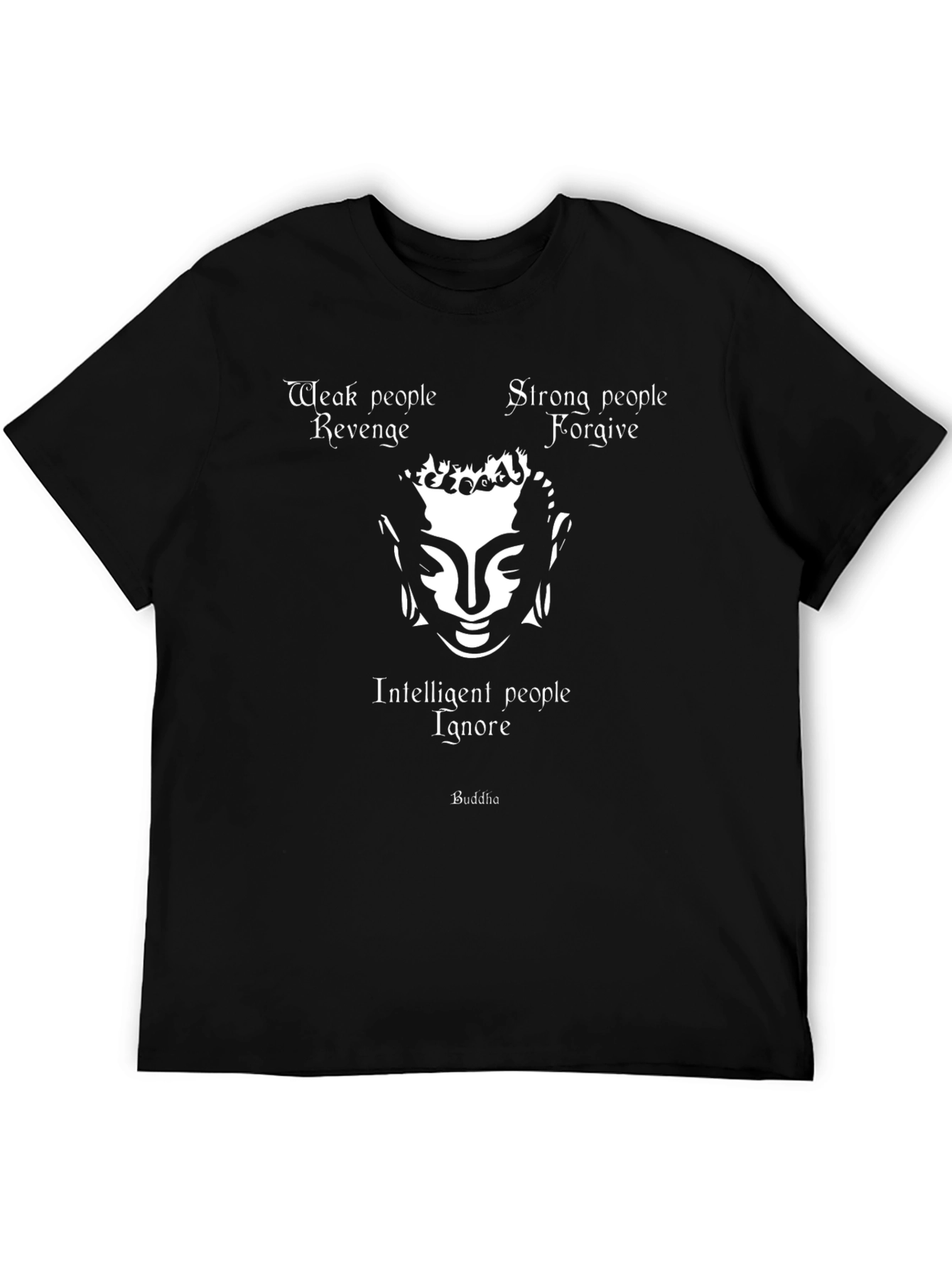 Buddha Wisdom Graphic T-Shirt - Mens Crew Neck Tee