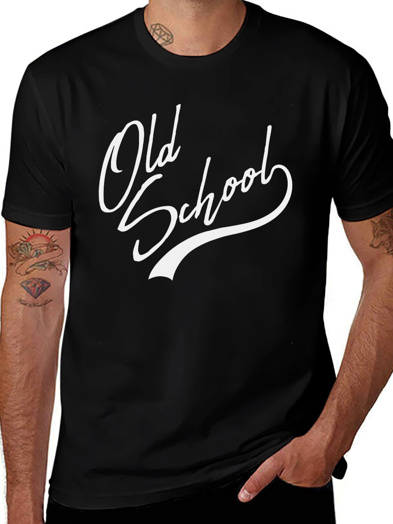 Old School Graphic Tee - Classic Black T-Shirt