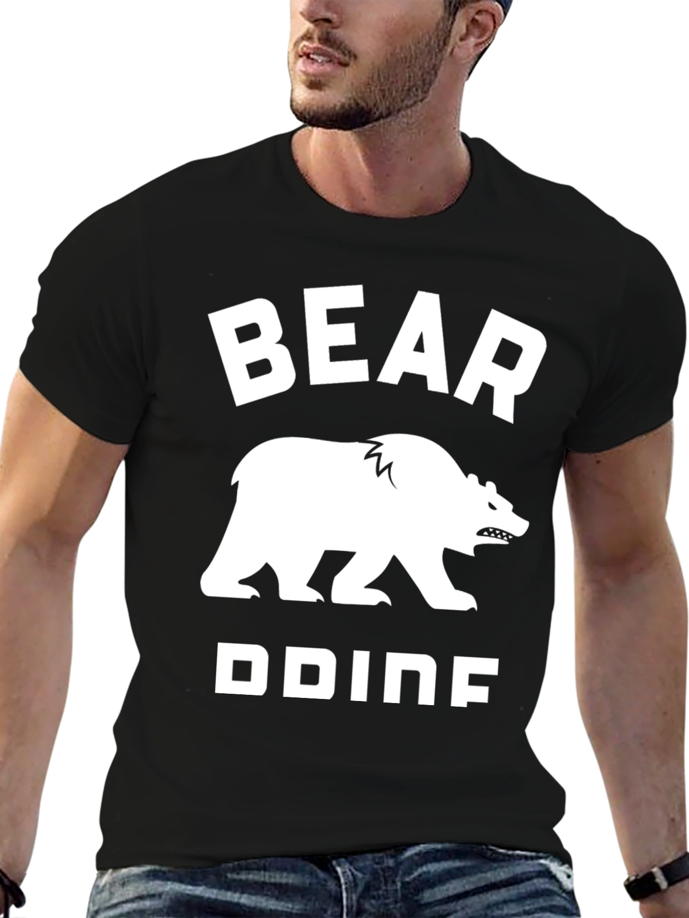 Bear Doing Bear Things Black T-Shirt