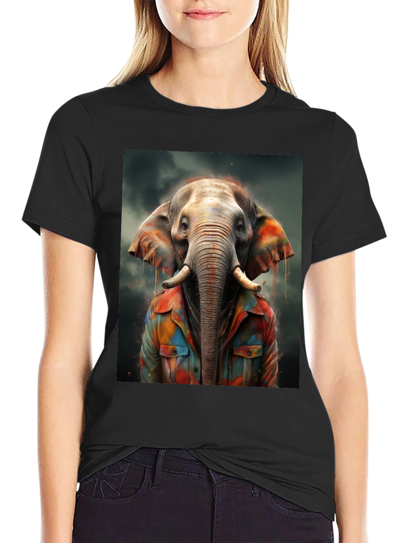 Elephant Art T-Shirt - Unique Graphic Tee