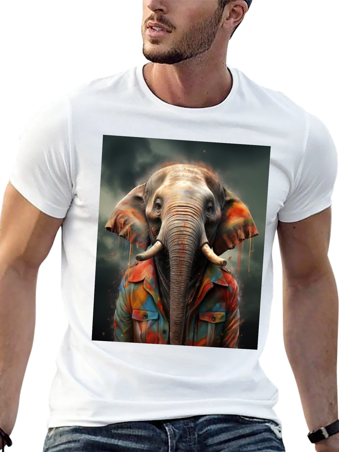Elephant Art T-Shirt - Unique Graphic Tee