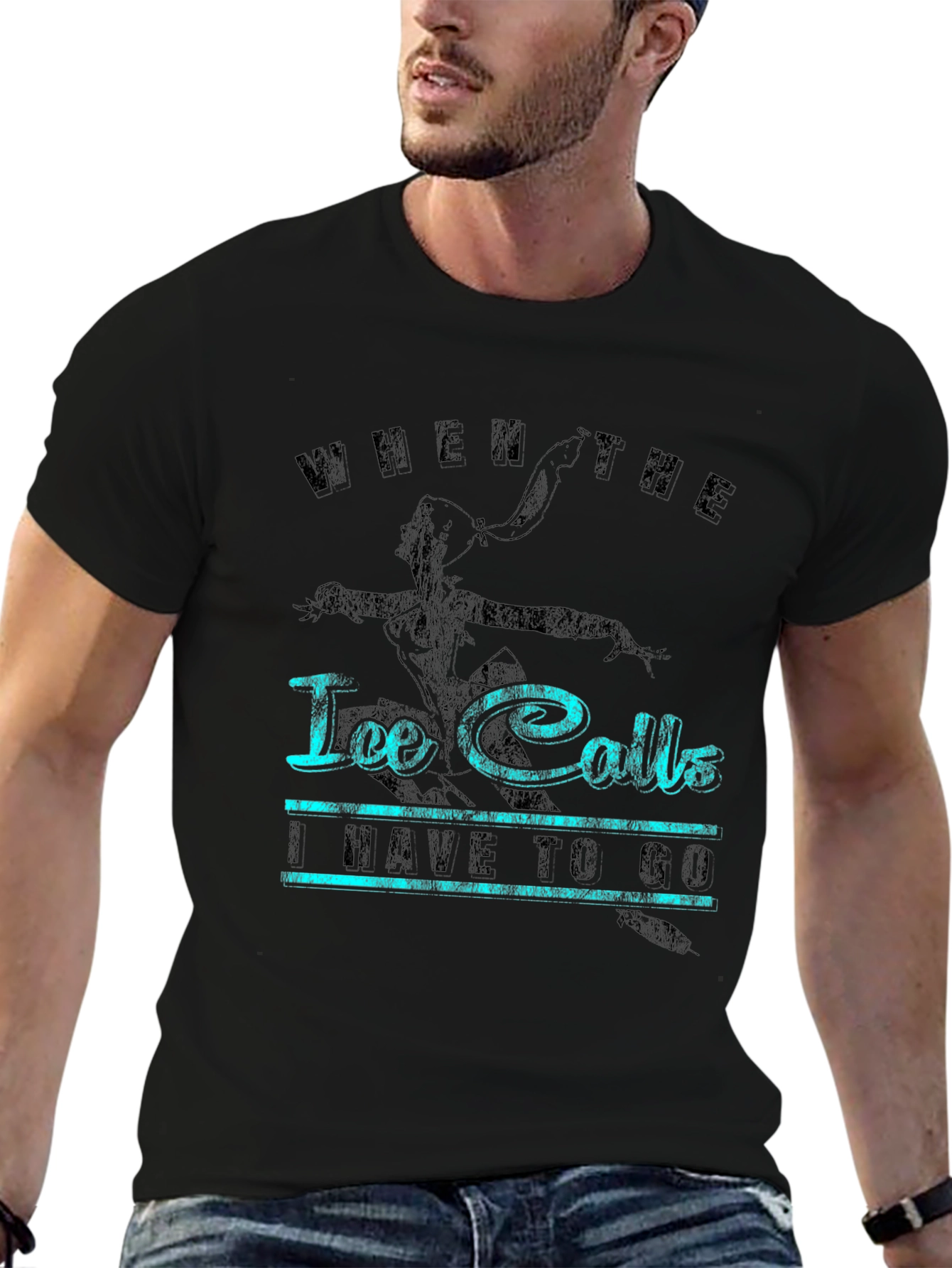 Ice Calls T-Shirt - Black Graphic Tee