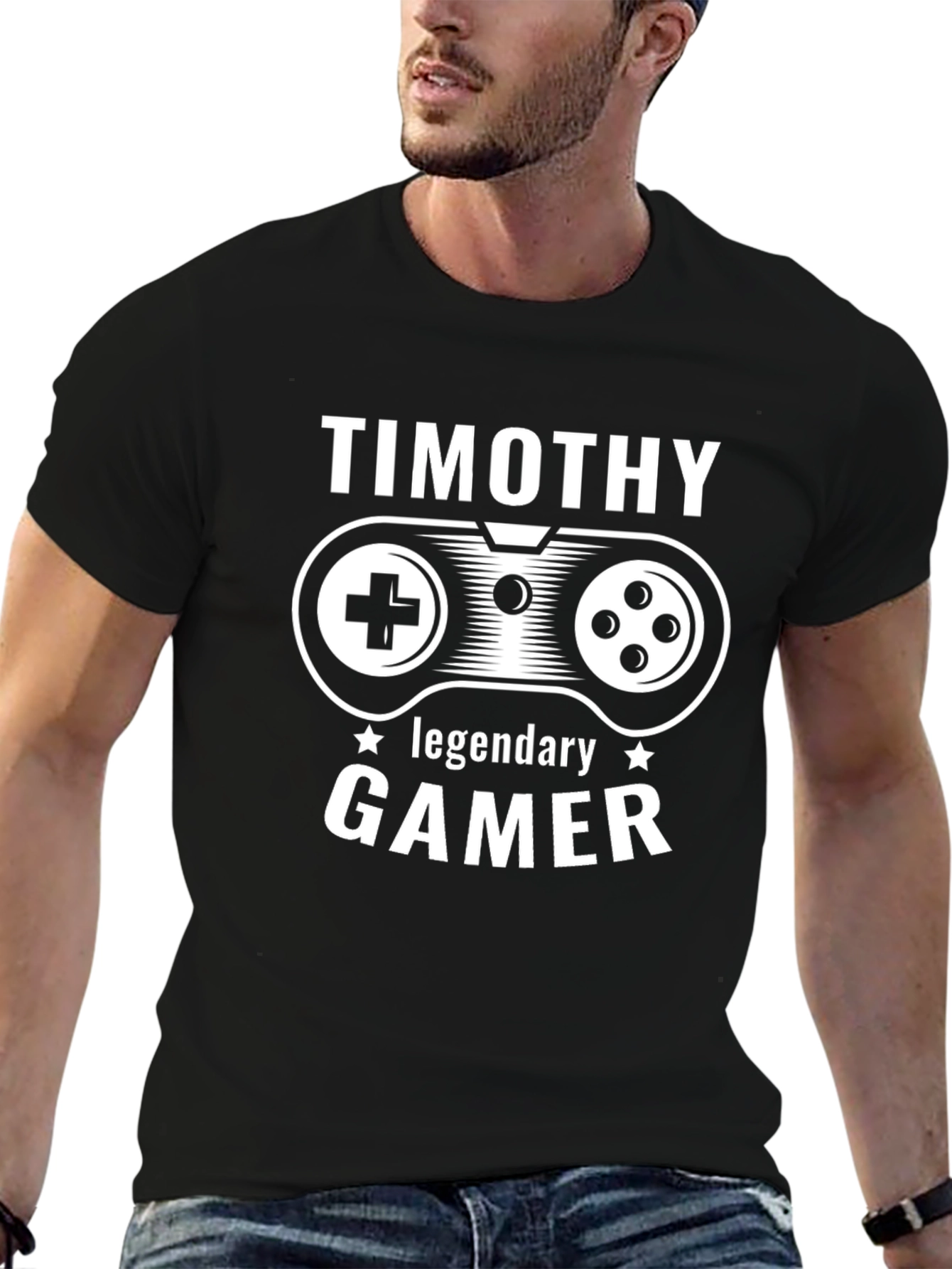 Timothy Legendary Gamer Black T-Shirt