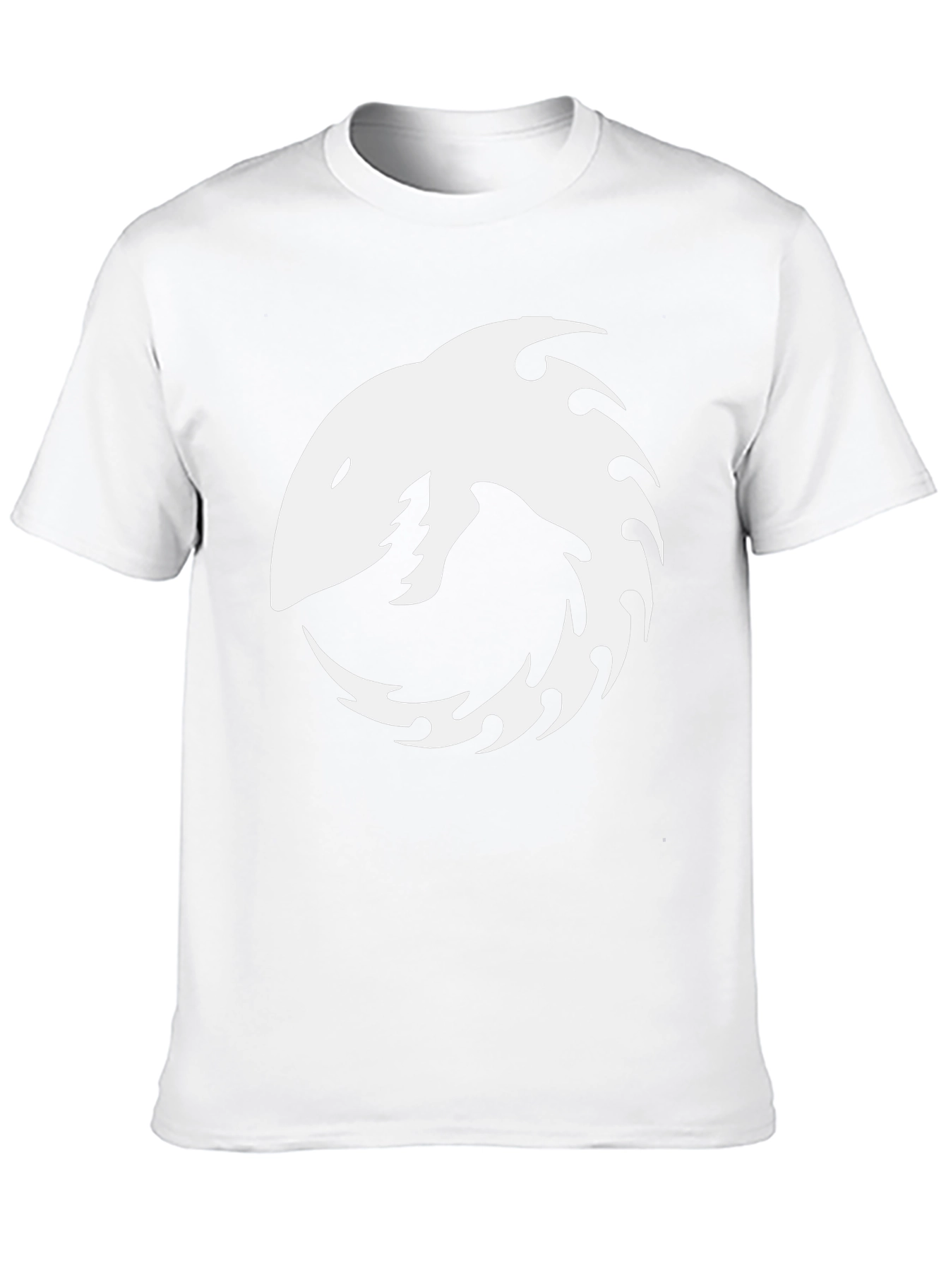 Shark Yin Yang Graphic Tee - Black Cotton T-Shirt