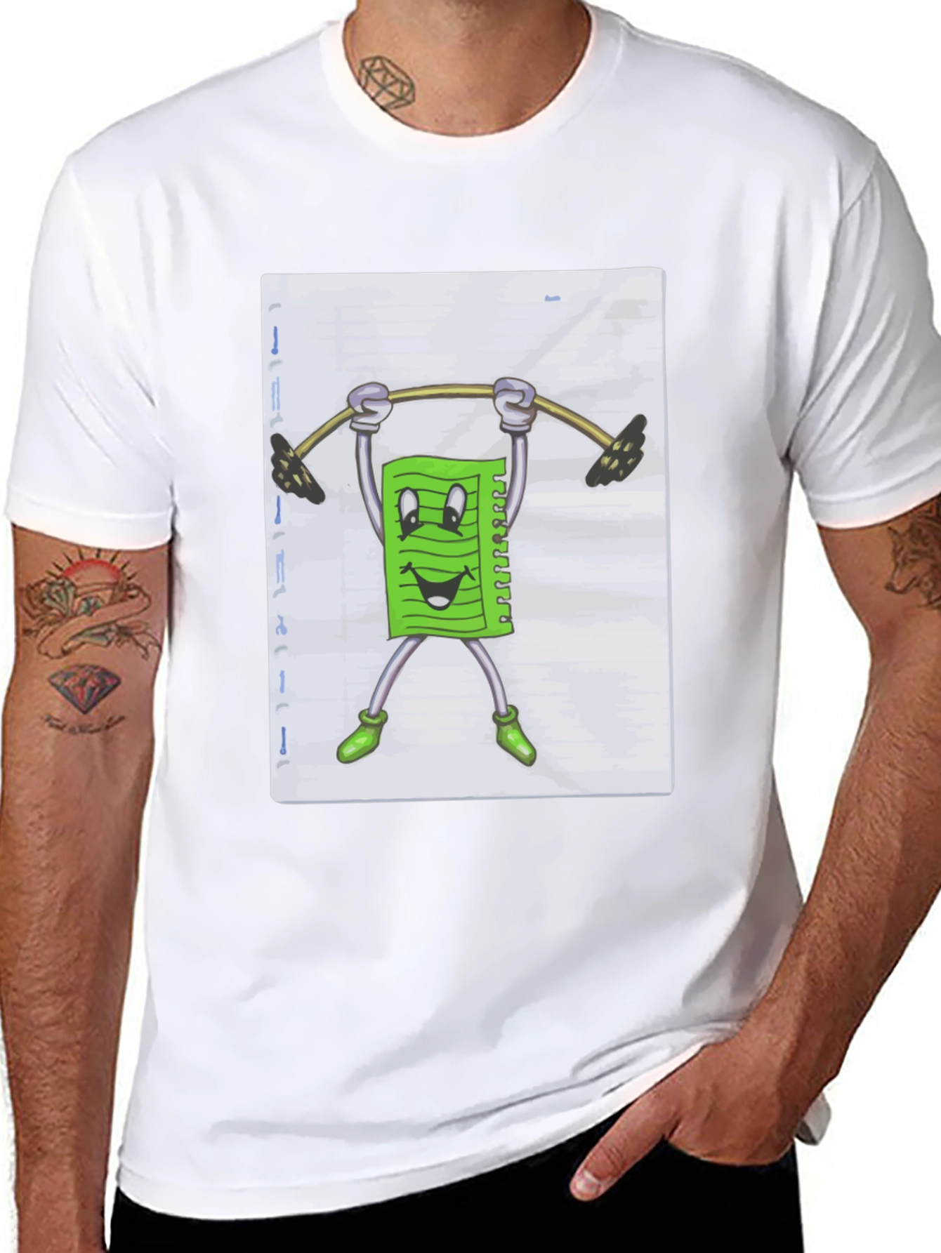 Funny Workout T-Shirt - Paper Lifting Weights