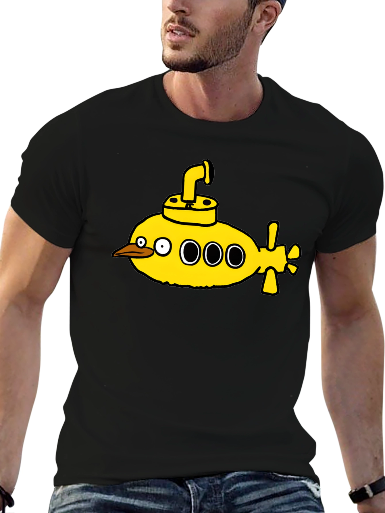 Yellow Submarine Bird T-Shirt - Quirky Graphic Tee