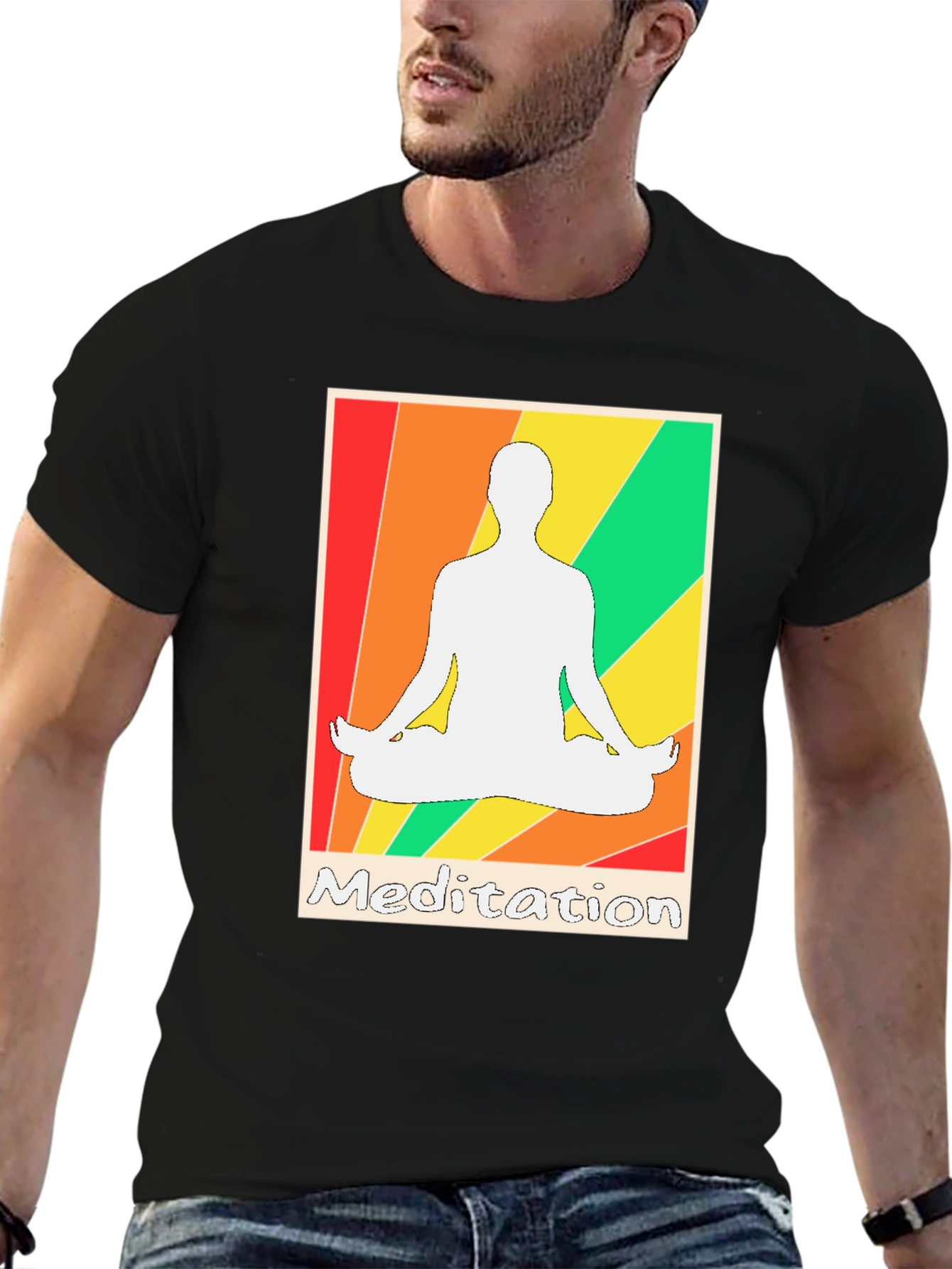 Meditation Graphic Tee - Zen Style T-Shirt