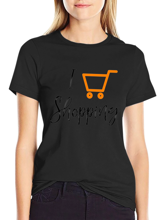 I Love Shopping Black T-Shirt