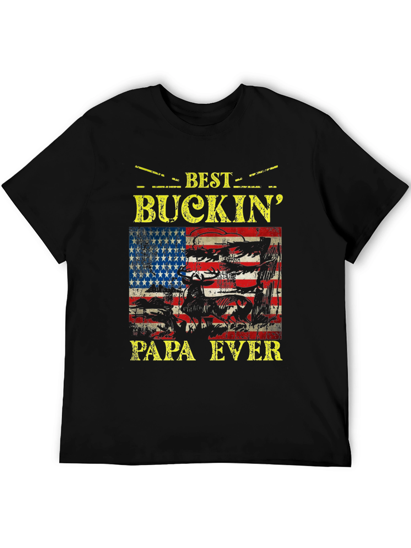 Best Buckin Papa Ever Graphic T-Shirt