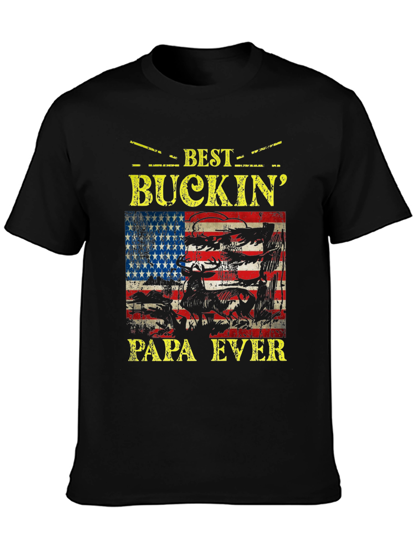 Best Buckin Papa Ever Graphic T-Shirt