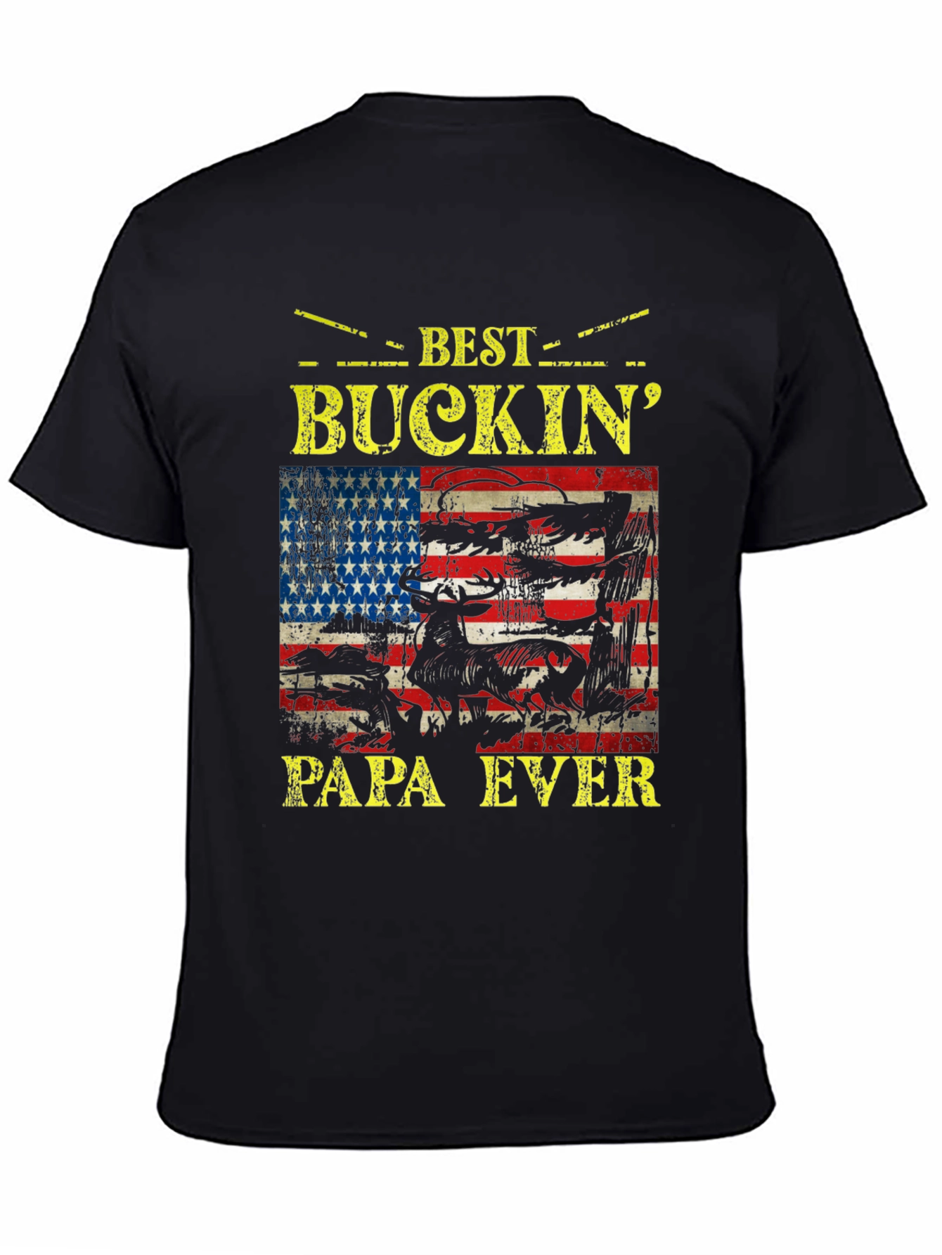 Best Buckin Papa Ever Graphic T-Shirt