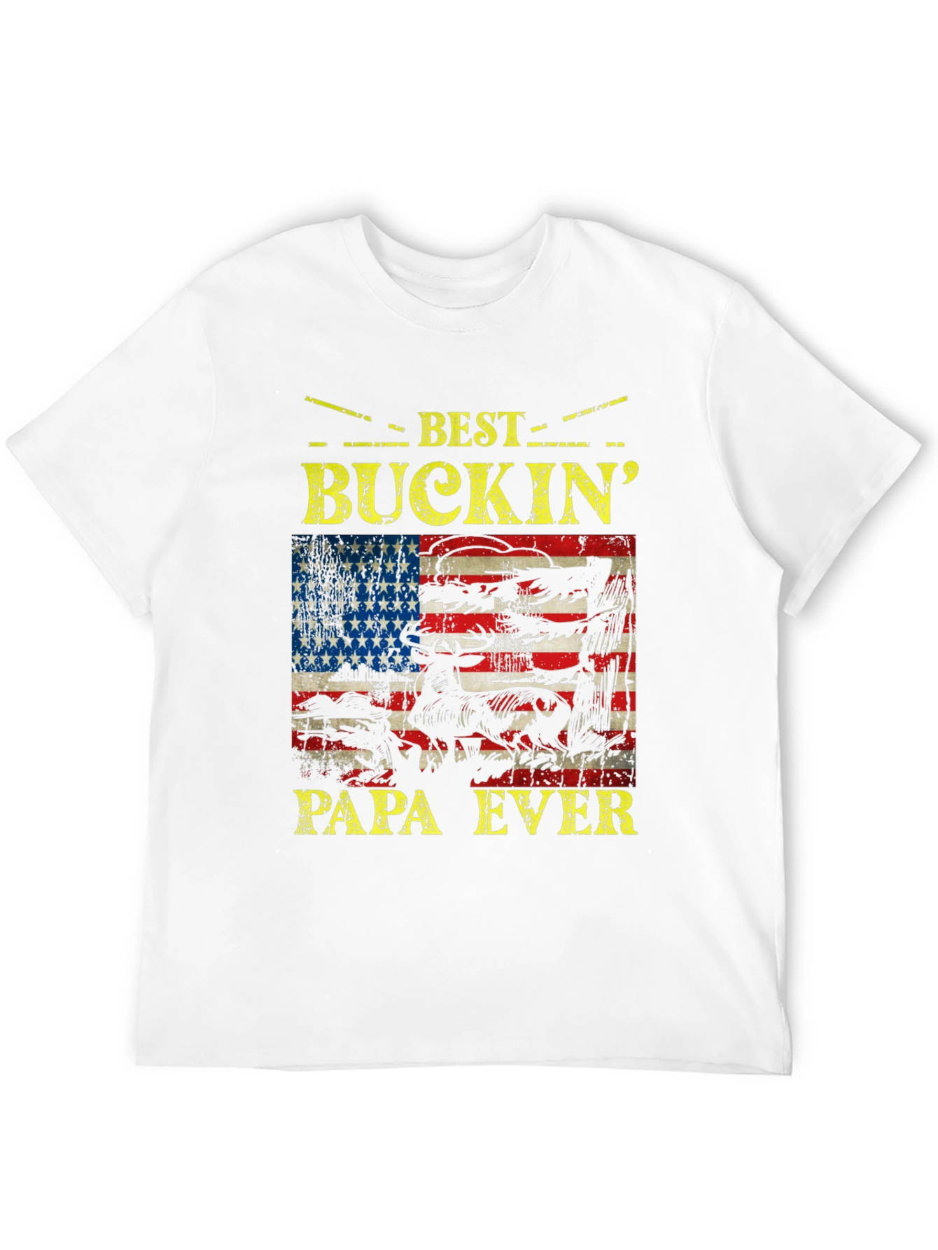 Best Buckin Papa Ever Graphic T-Shirt
