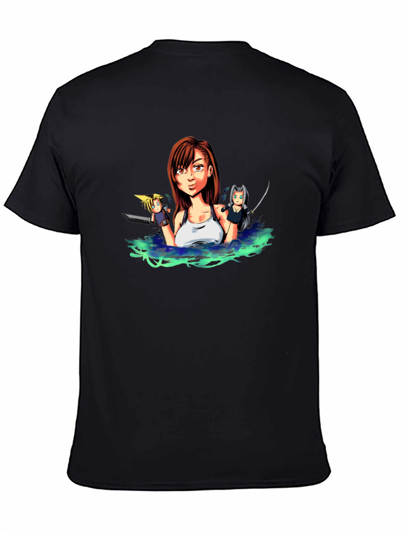 Final Fantasy VII Tifa Anime Black T-Shirt
