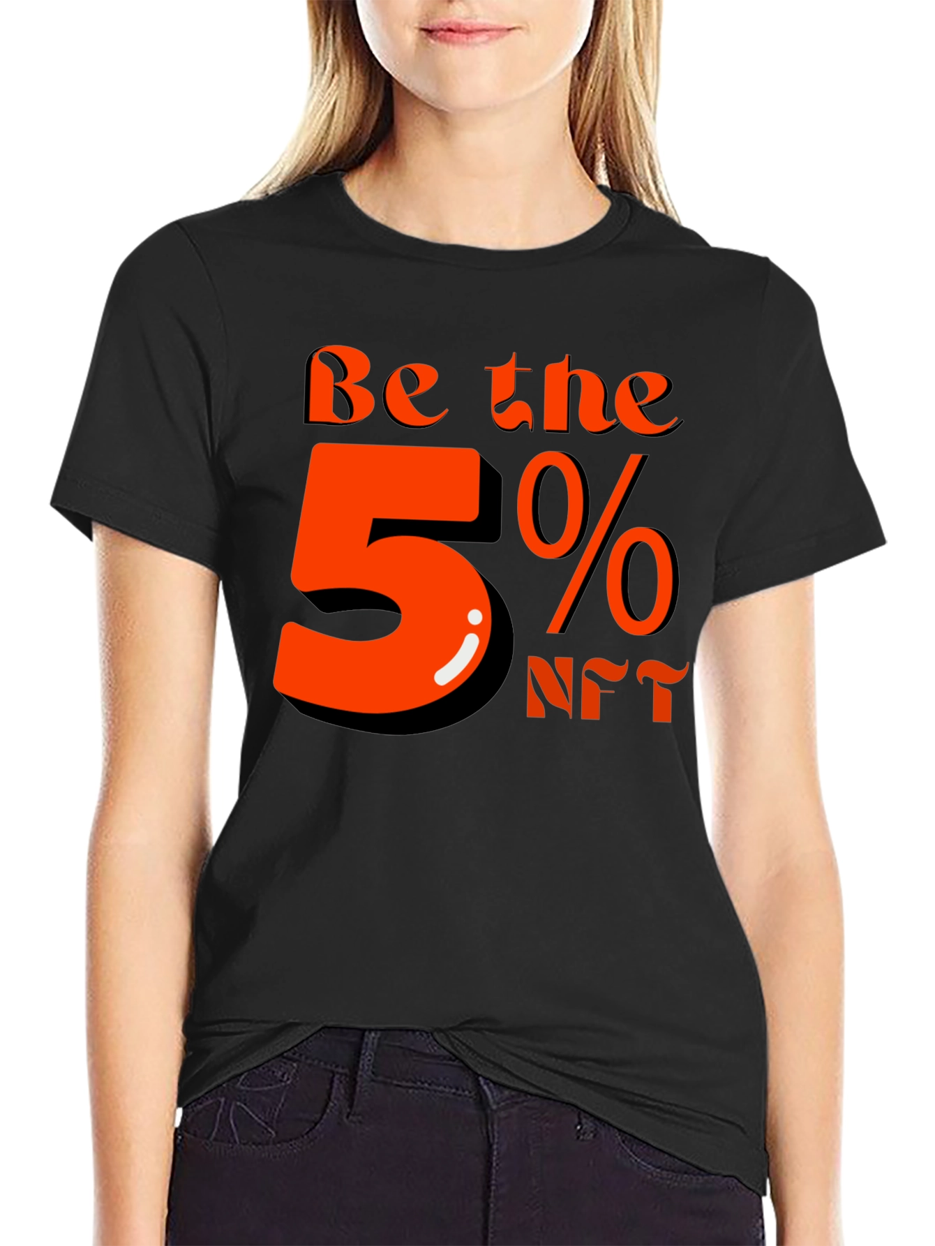 Be the 5% NFT Graphic T-Shirt - Black