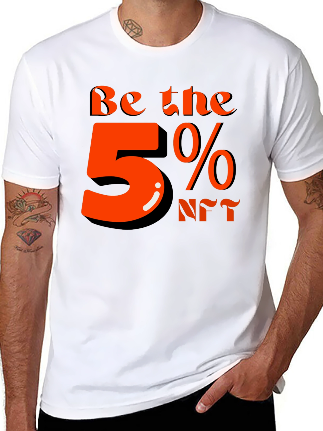 Be the 5% NFT Graphic T-Shirt - Black