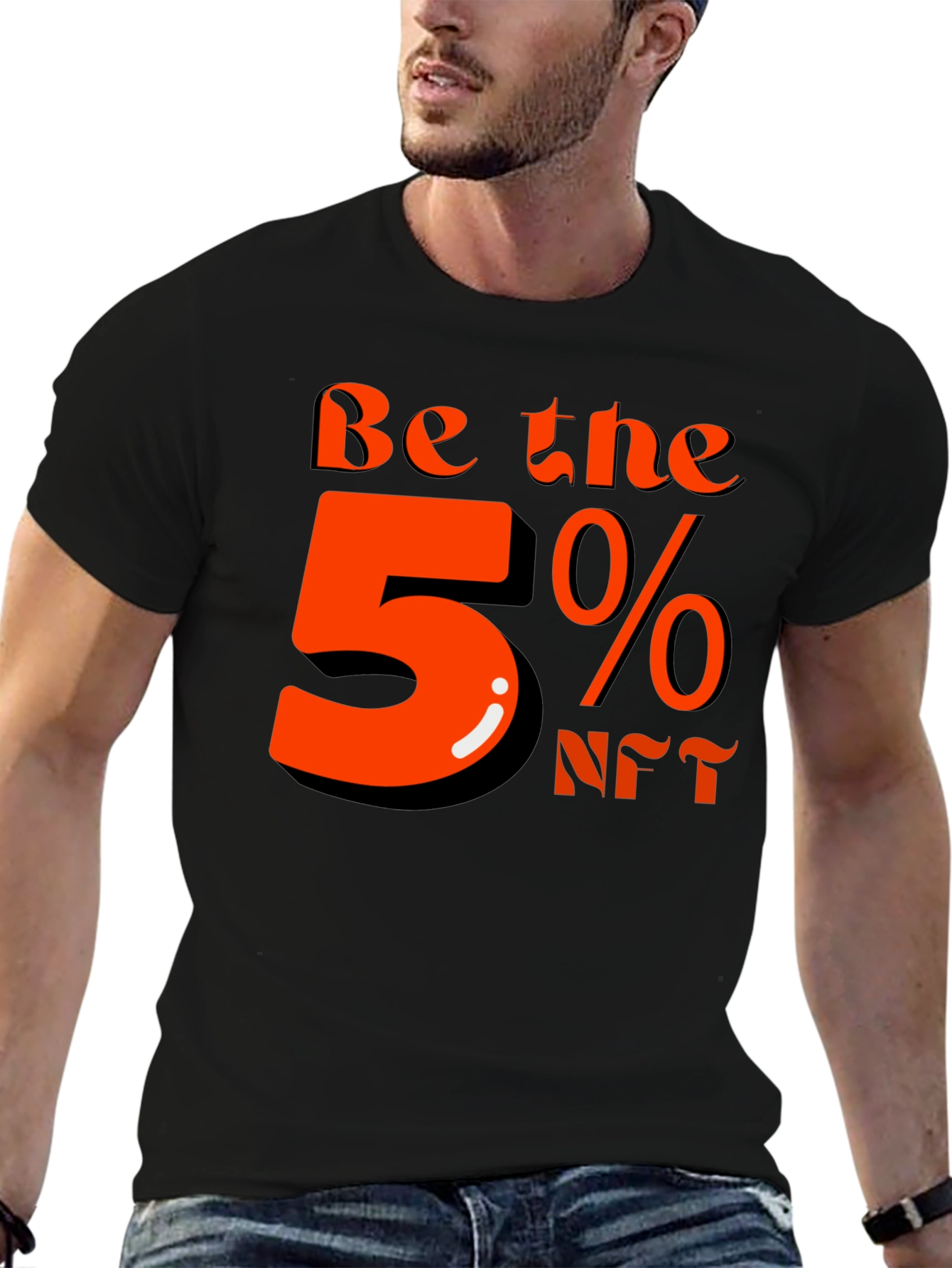 Be the 5% NFT Graphic T-Shirt - Black