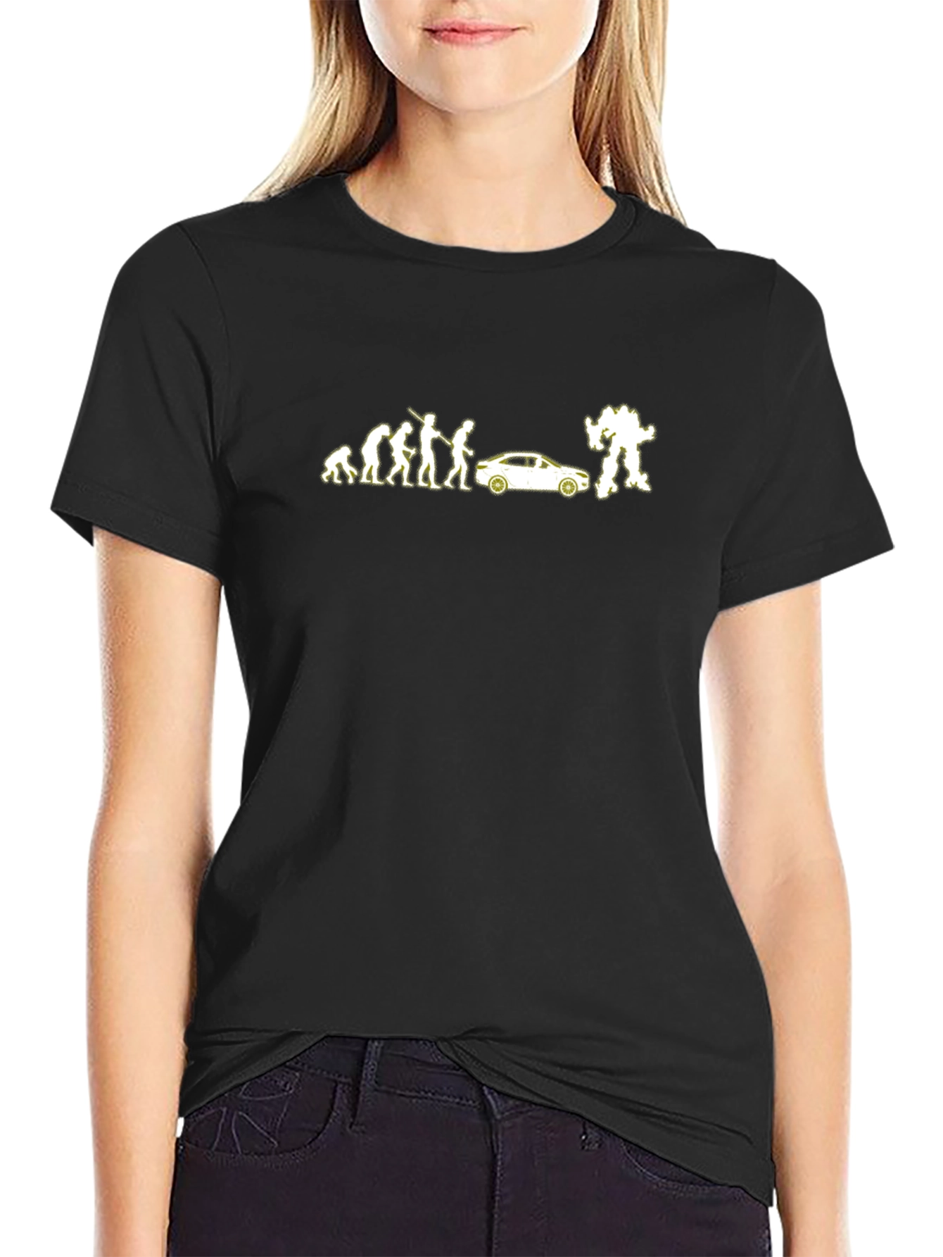 Evolution of Car T-Shirt - Funny Robot Design