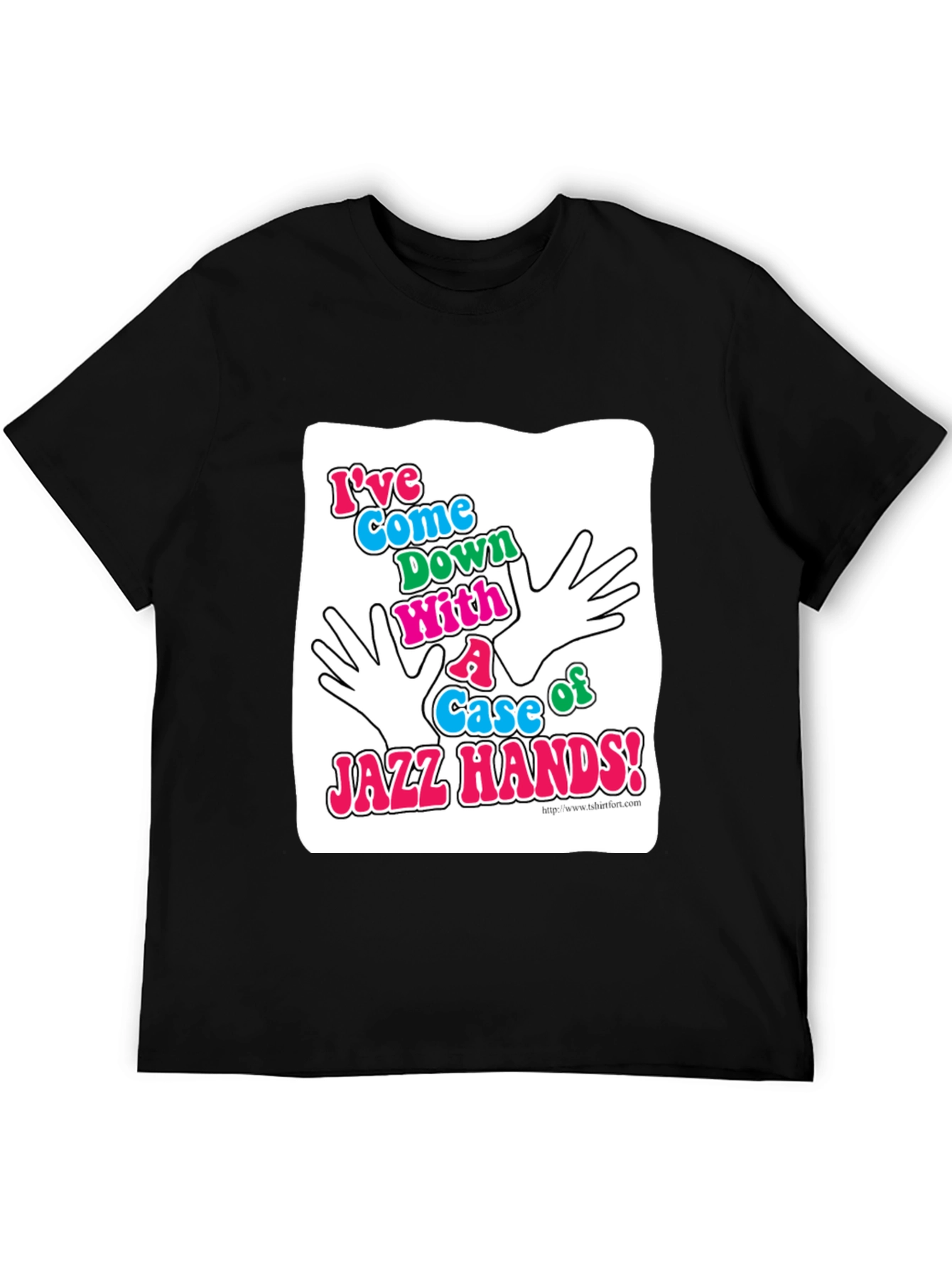 Jazz Hands Graphic T-Shirt - Black Cotton Tee