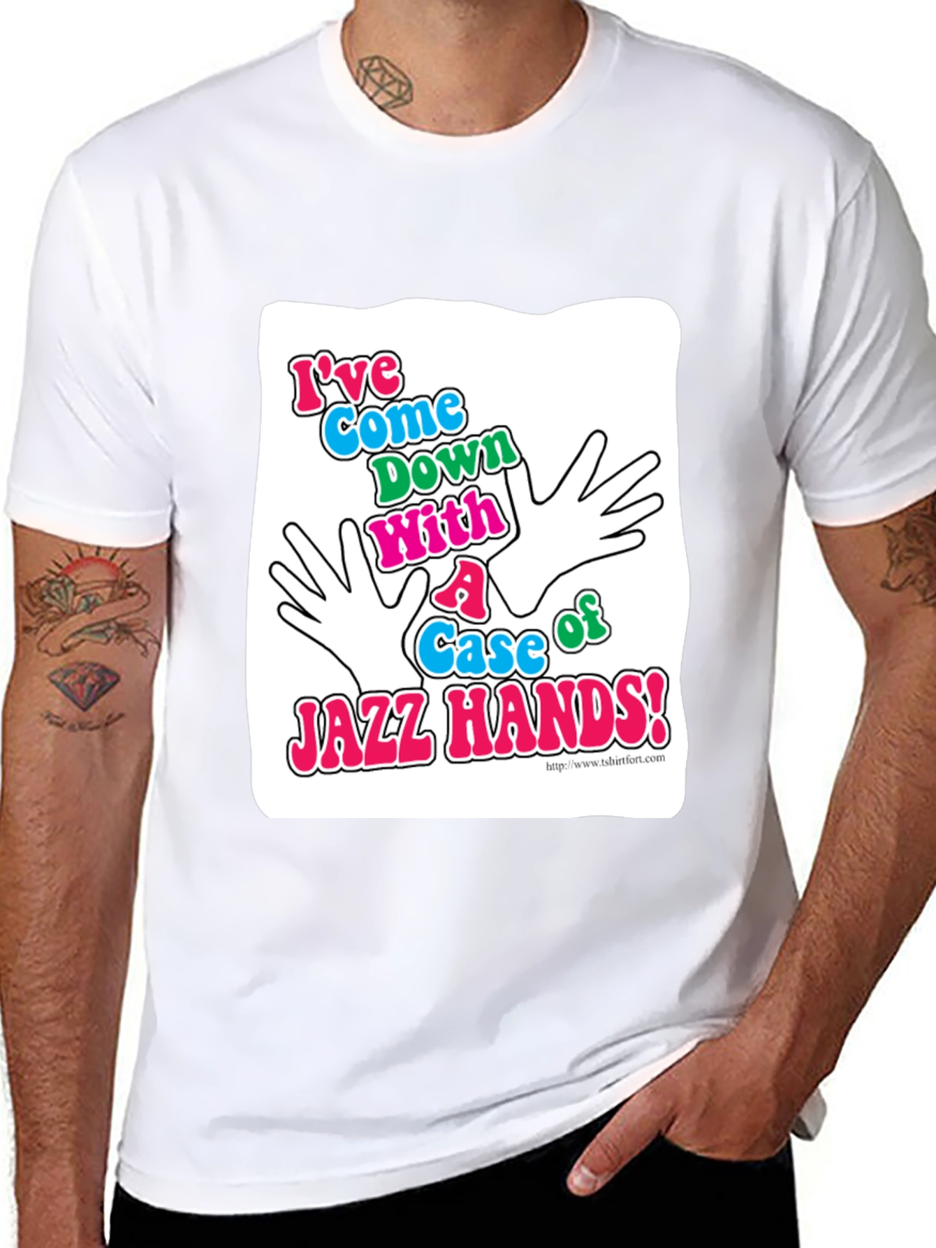 Jazz Hands Graphic T-Shirt - Black Cotton Tee