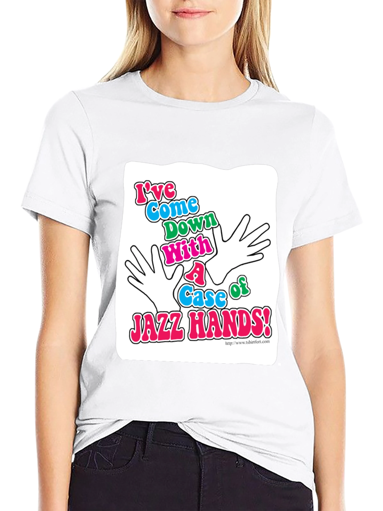 Jazz Hands Graphic T-Shirt - Black Cotton Tee
