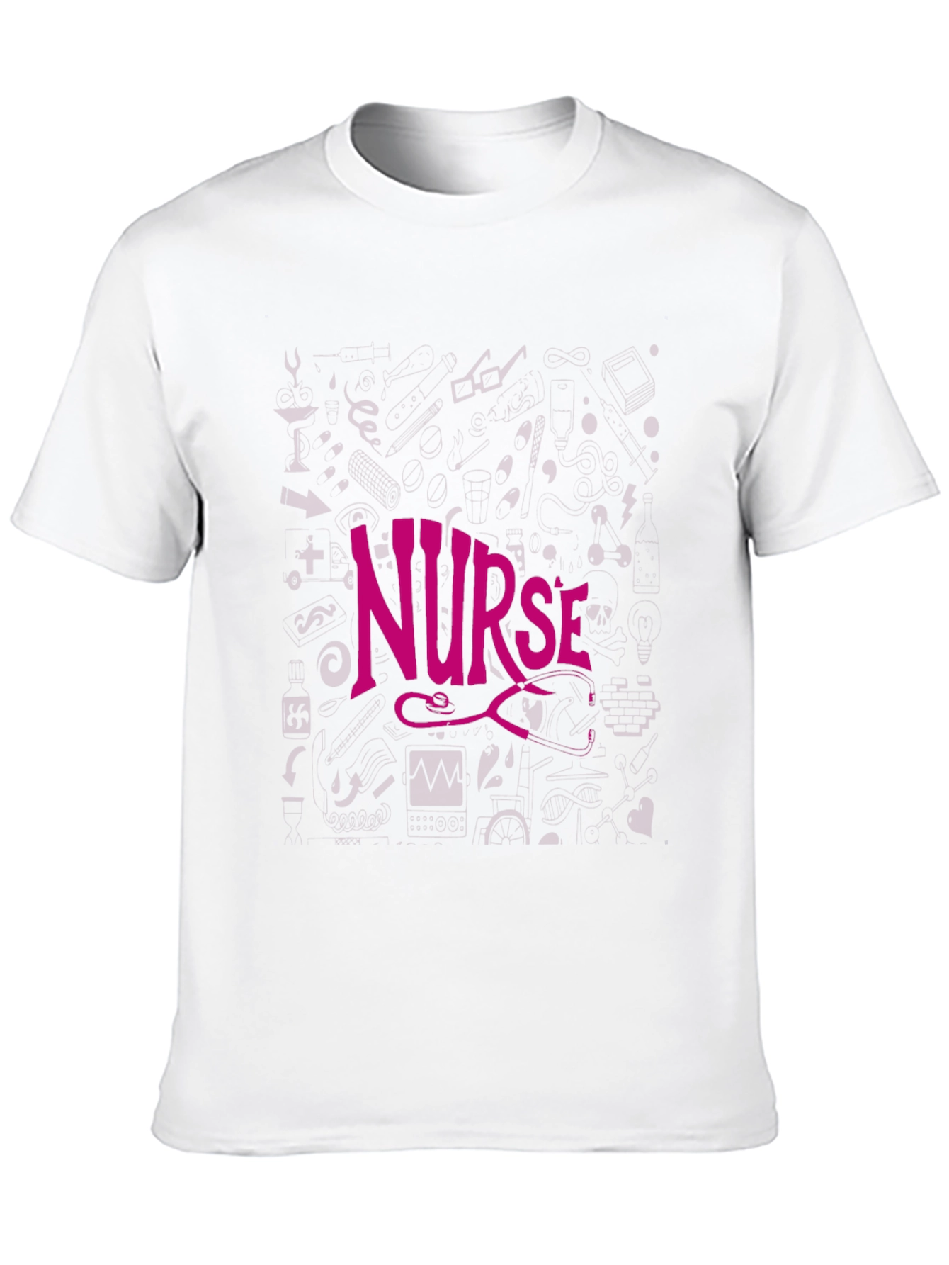 Nurse Stethoscope Graphic Black Tee - Medical Apparel