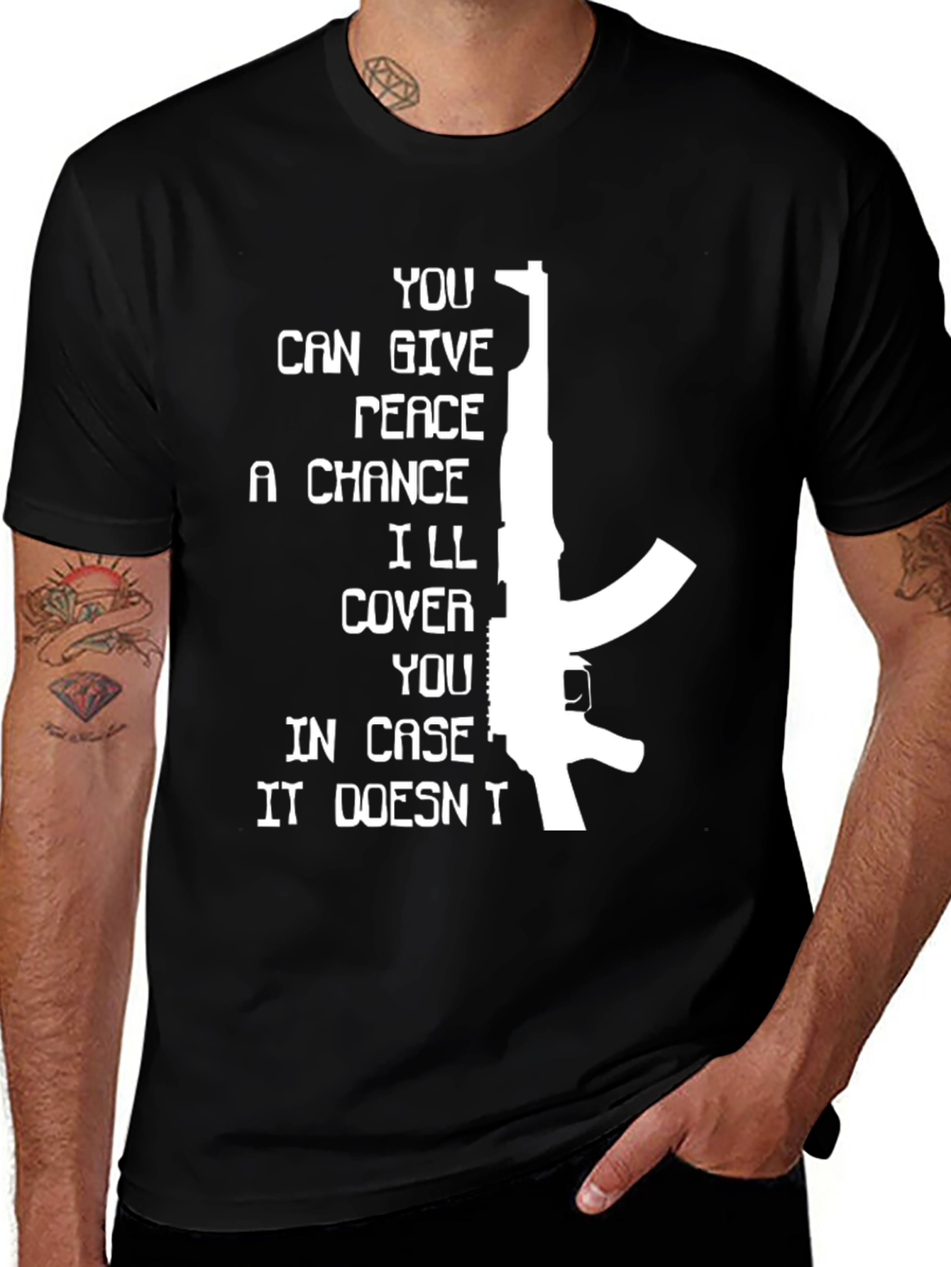 Give Peace a Chance Mens Graphic T-Shirt