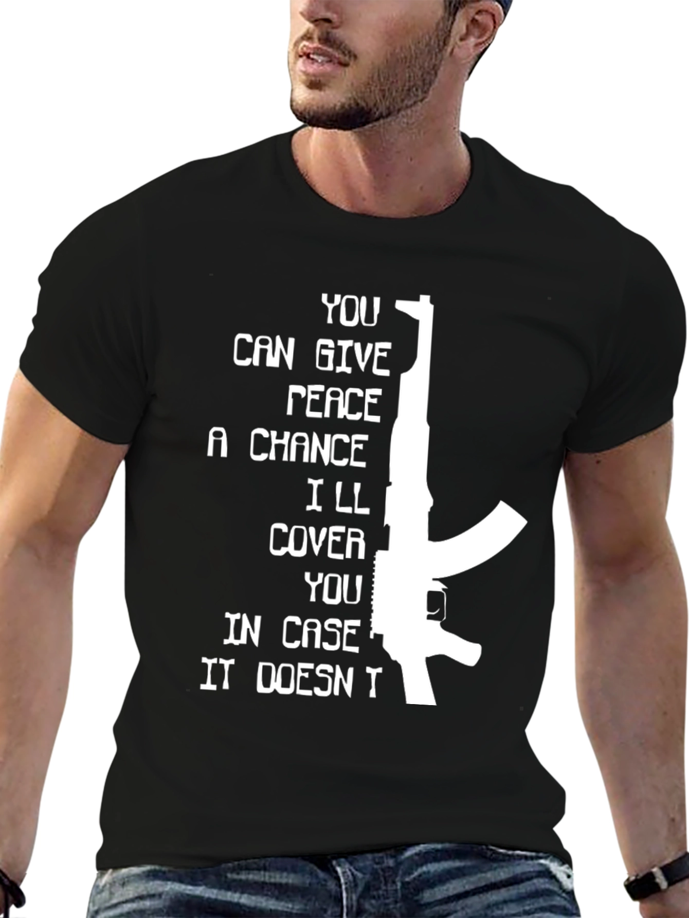 Give Peace a Chance Mens Graphic T-Shirt