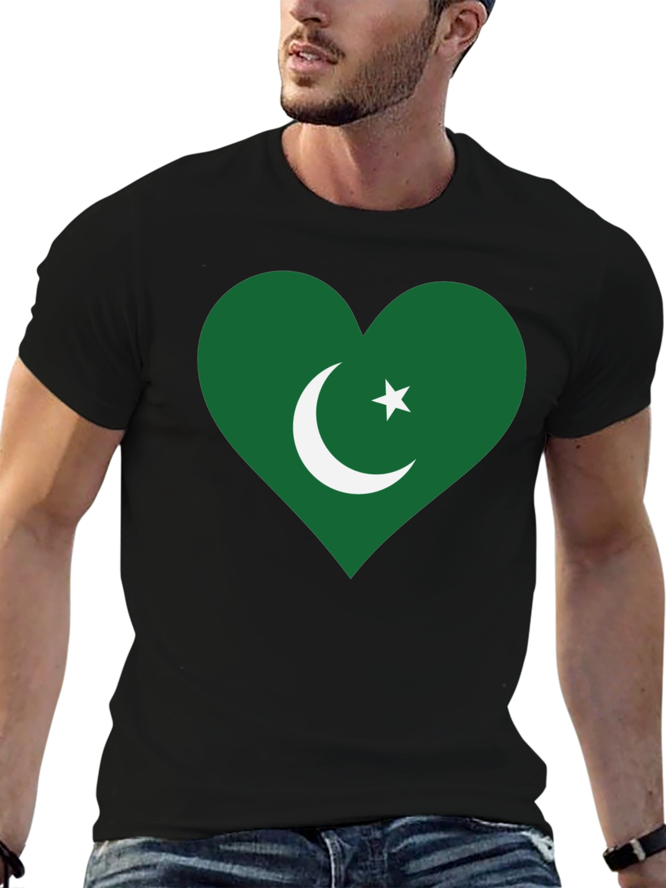 Pakistan Flag Heart T-Shirt - Show Your Patriotism!