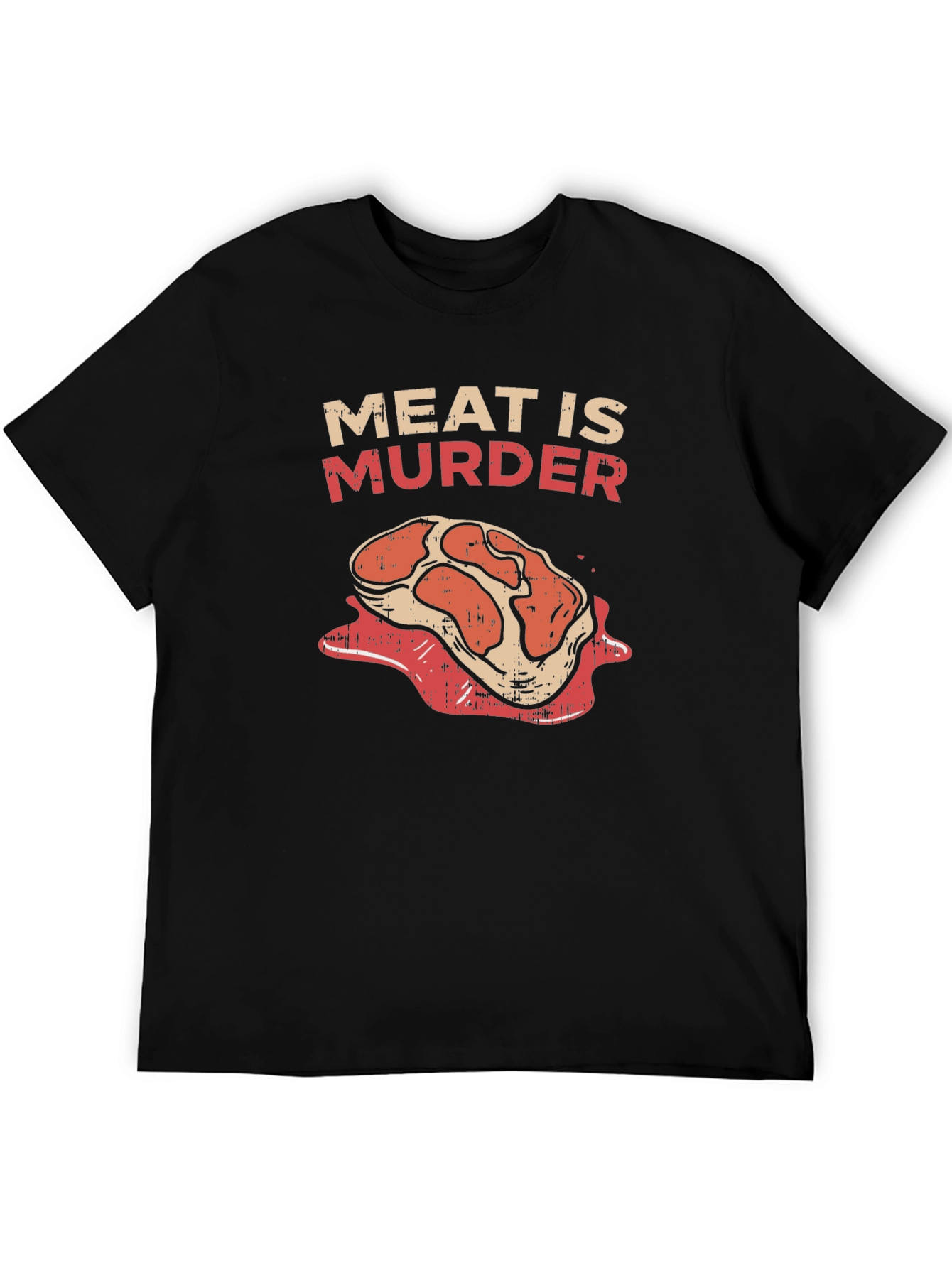 Meat is Murder Graphic T-Shirt - Vegan Statement Tee