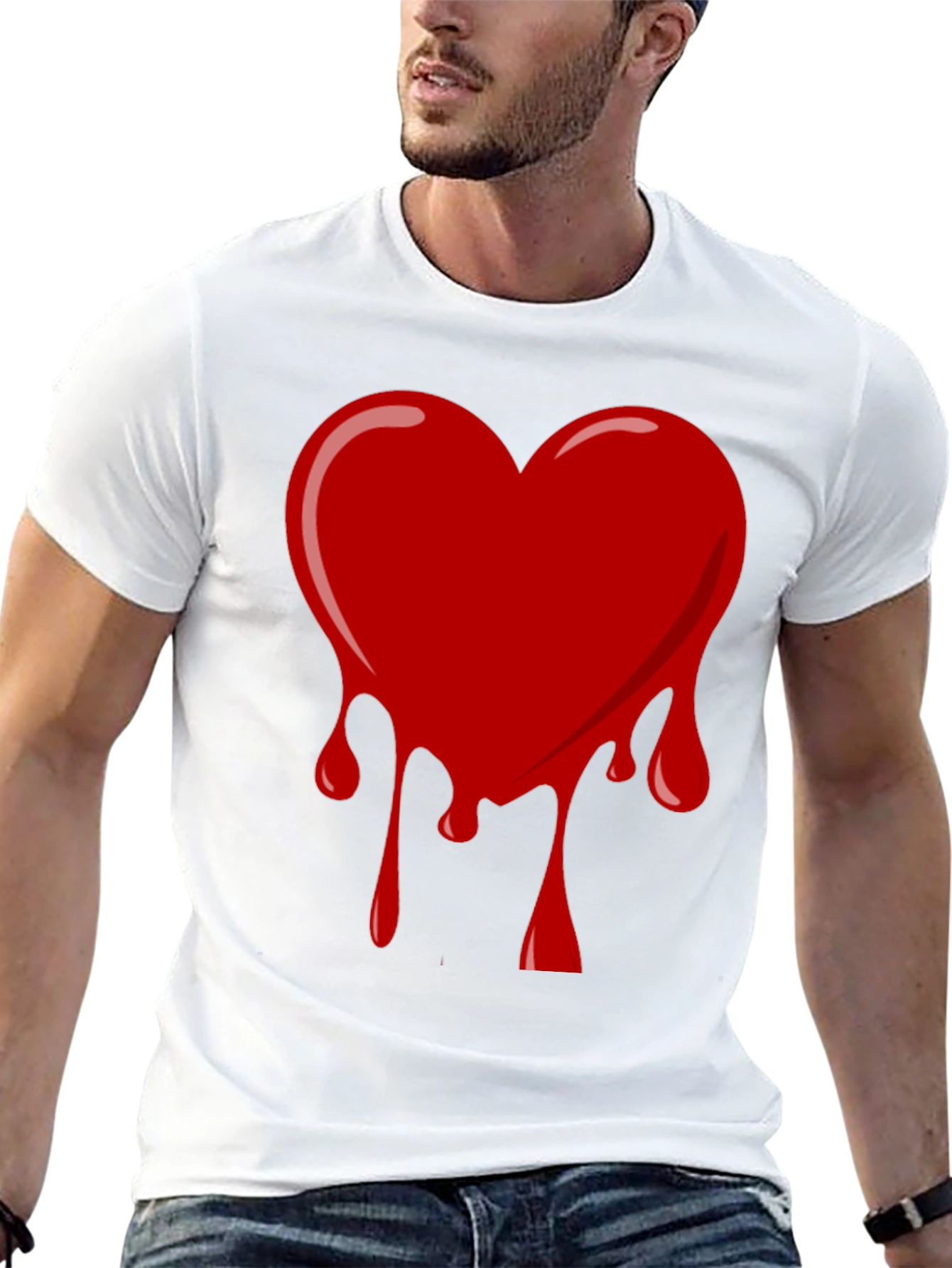 Bleeding Heart Graphic Tee - Black
