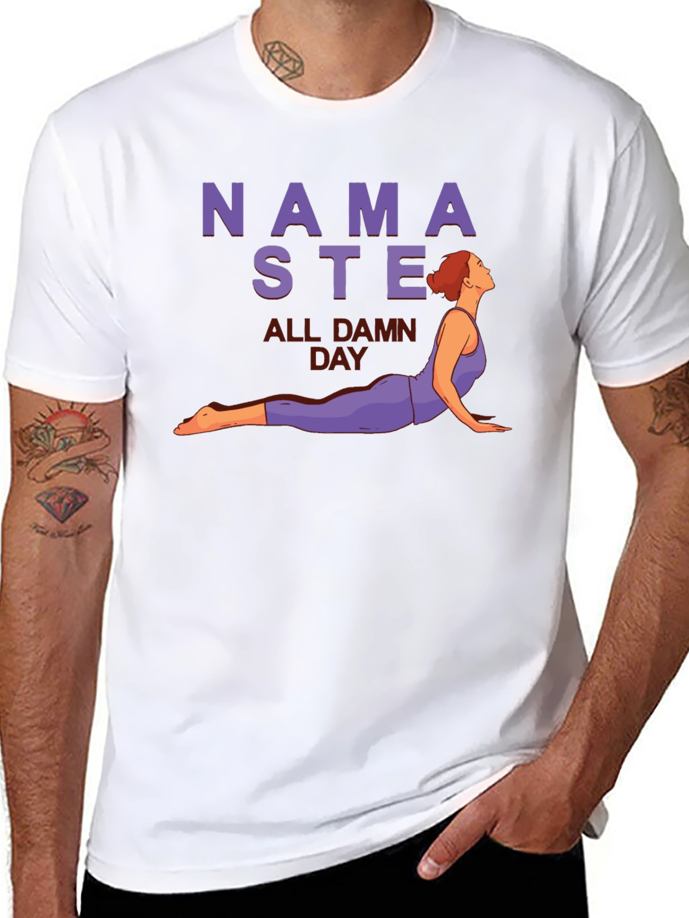 Namaste All Damn Day Graphic Tee