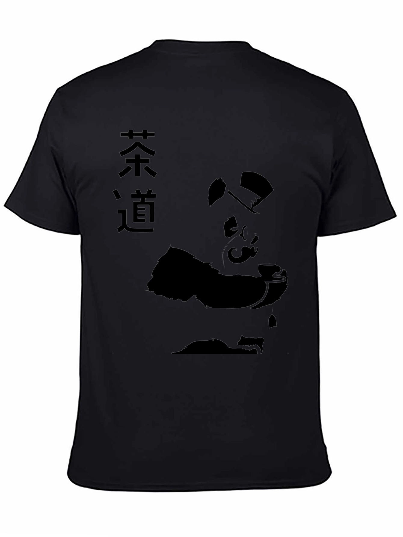 Panda Tea Ceremony Graphic Tee - Black