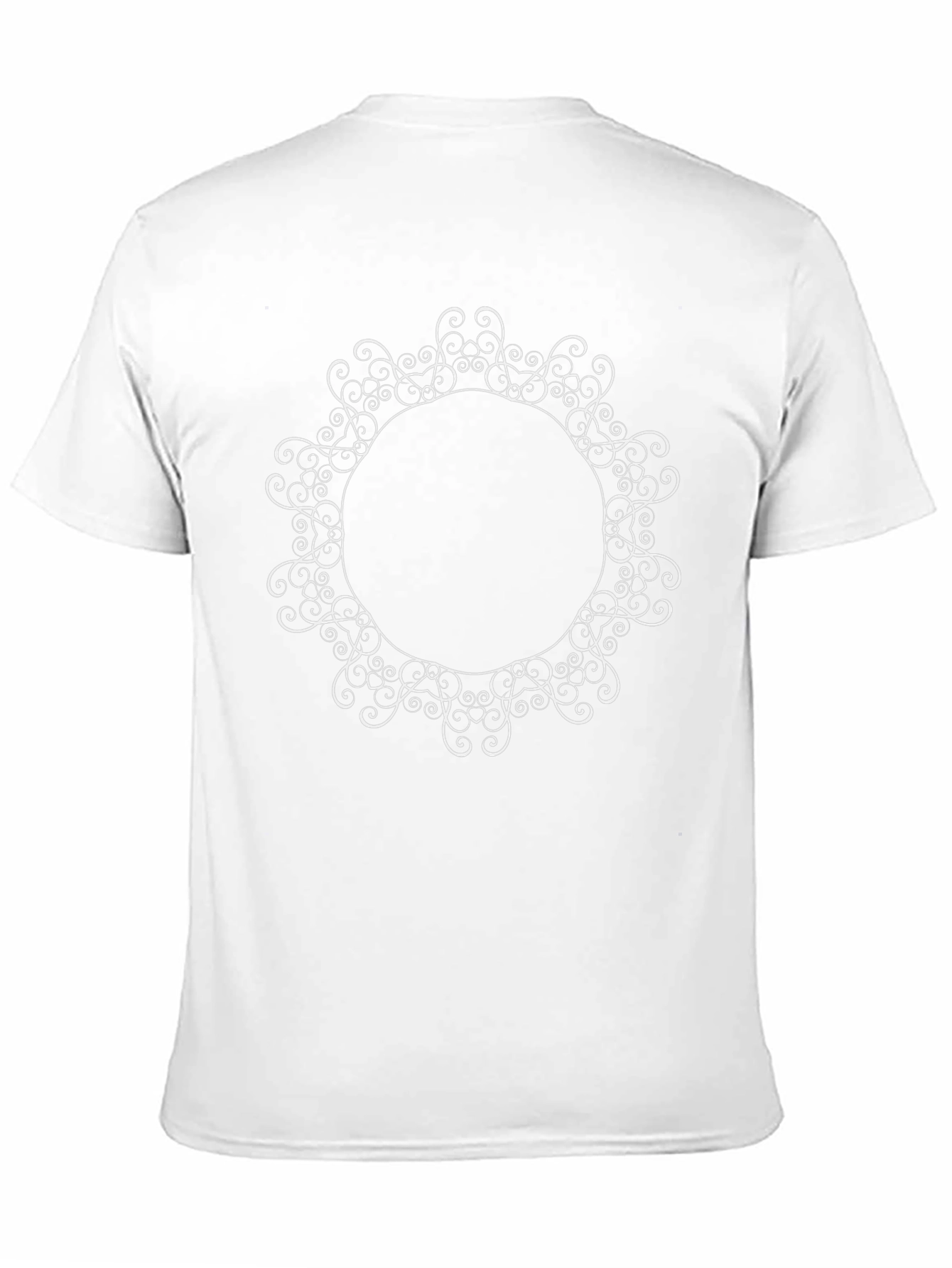 Elegant Swirl Circle Graphic Tee - Unisex Black T-Shirt