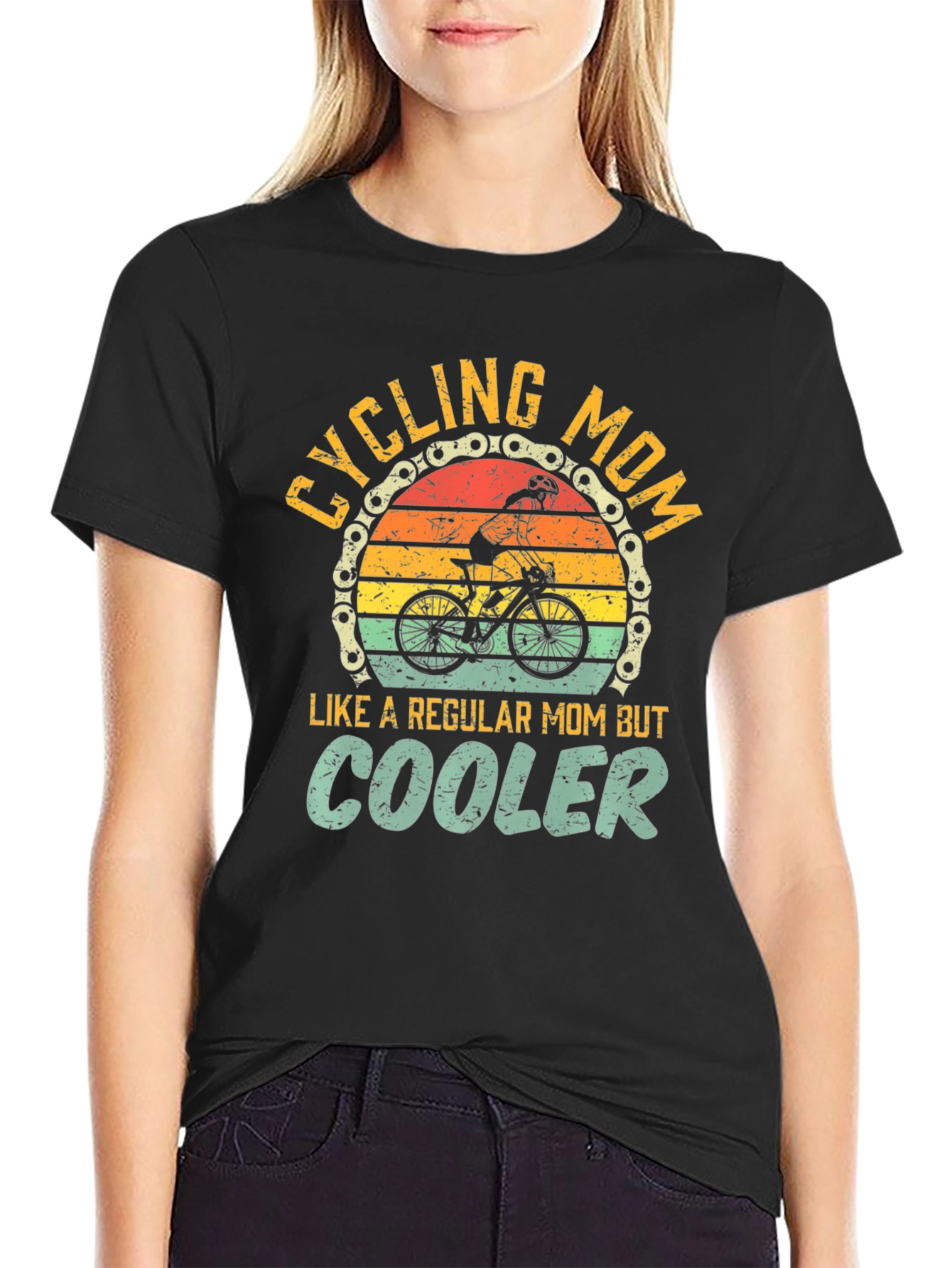 Cycling Mom Graphic Tee - Regular Mom But Cooler