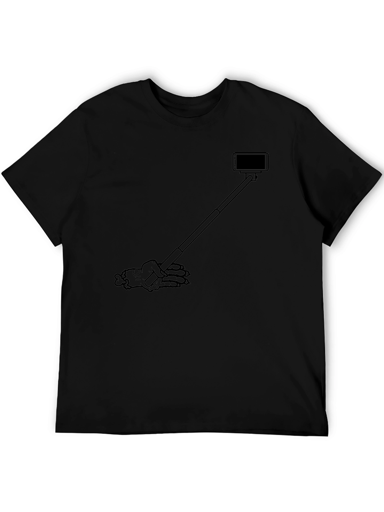Skeleton Hand Selfie Black T-Shirt