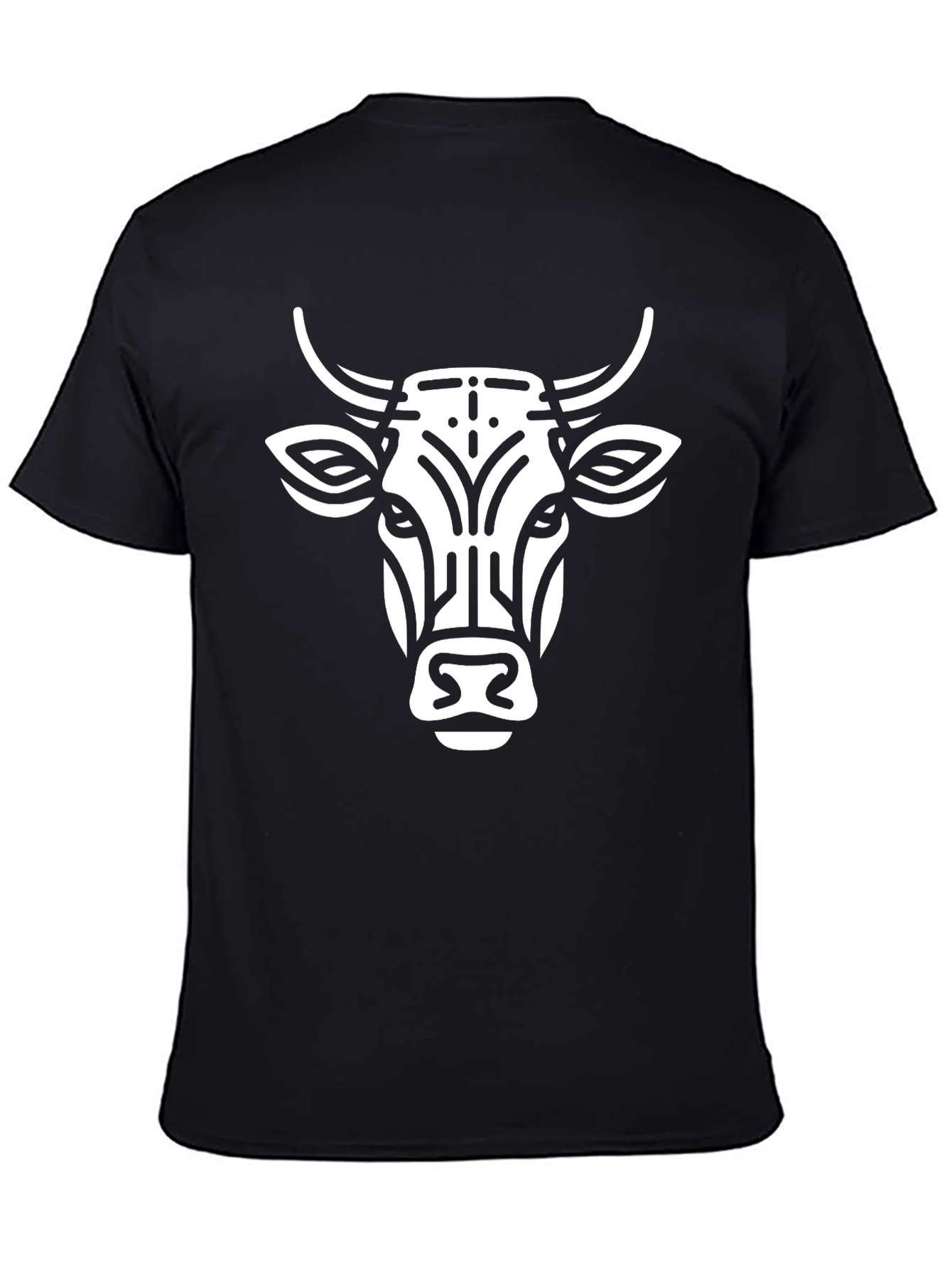 Bull Graphic Tee - Black Cotton T-Shirt