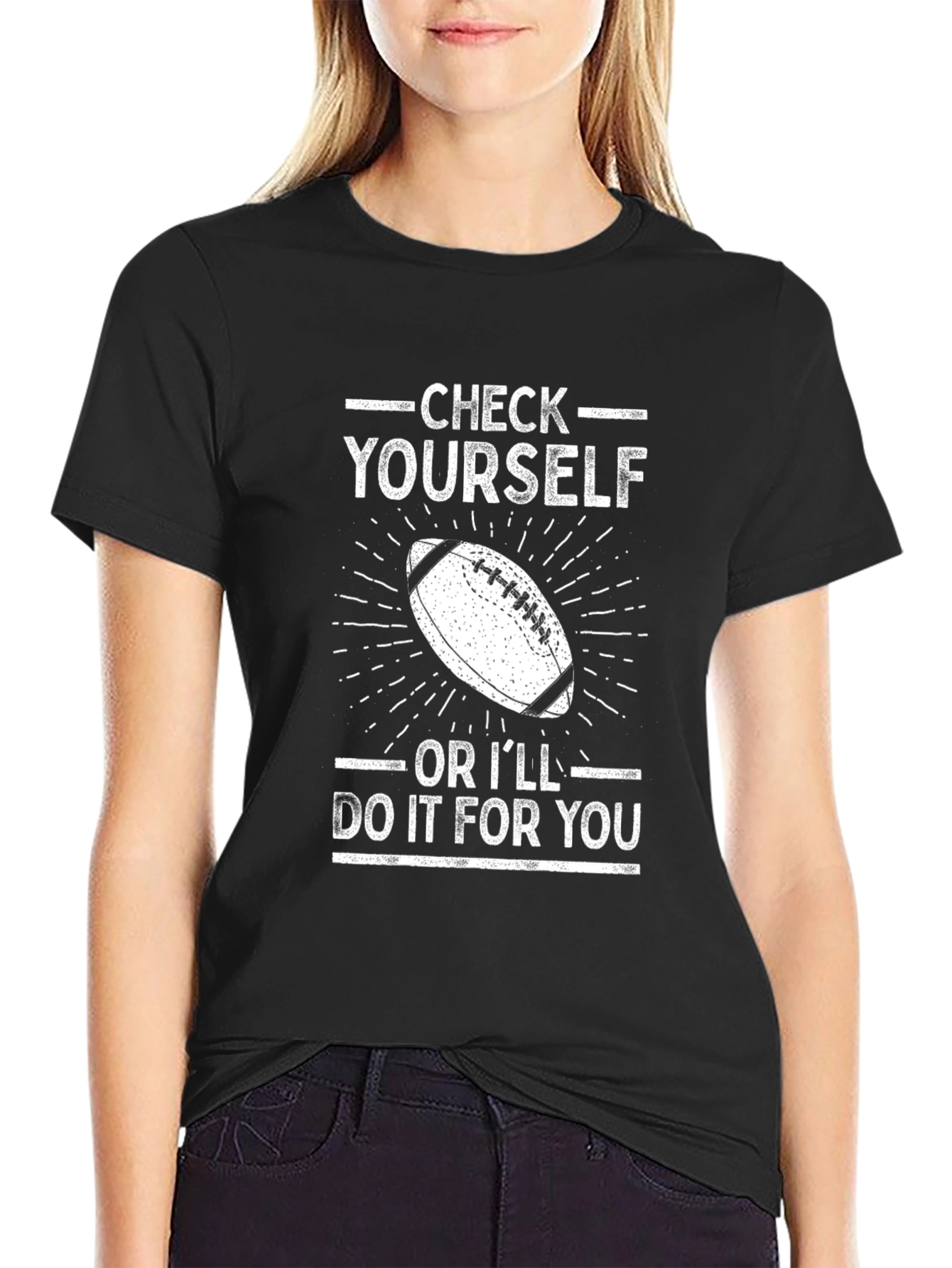 Check Yourself Football Graphic Tee