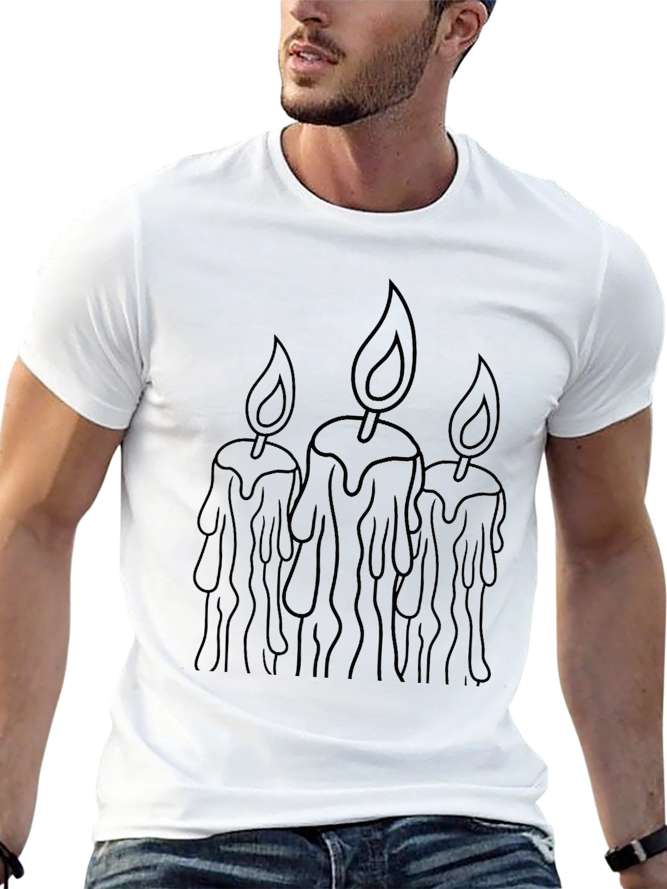 Candle Silhouette Black T-Shirt