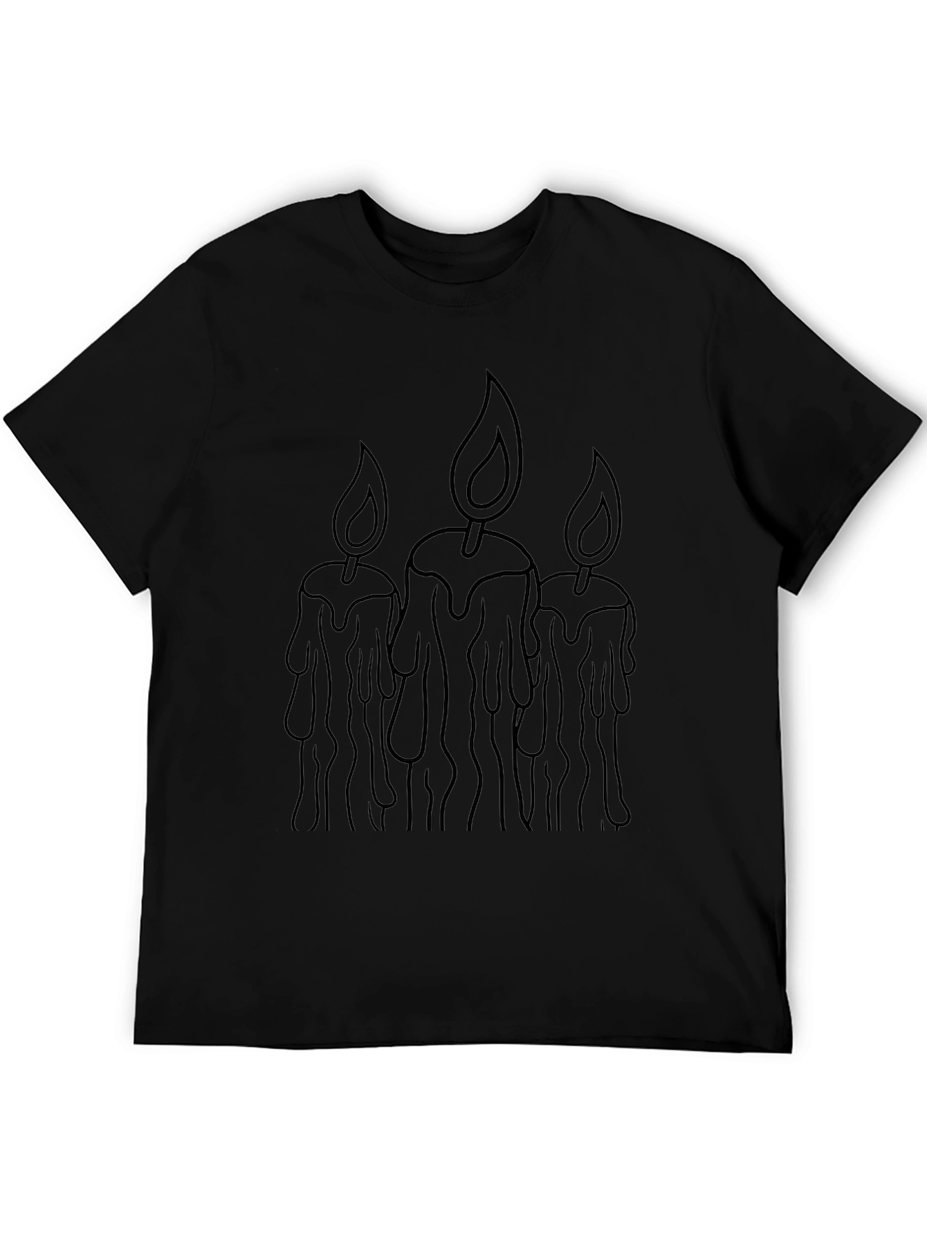 Candle Silhouette Black T-Shirt