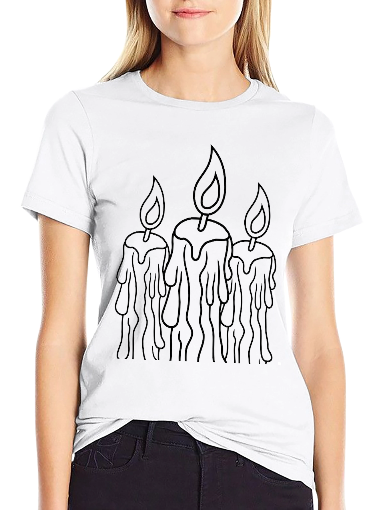 Candle Silhouette Black T-Shirt