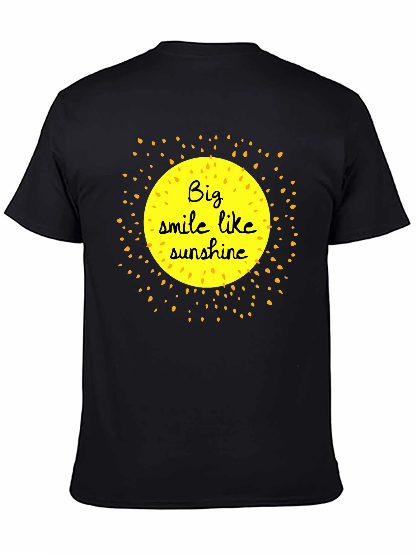 Smile Like Sunshine Black Graphic T-Shirt