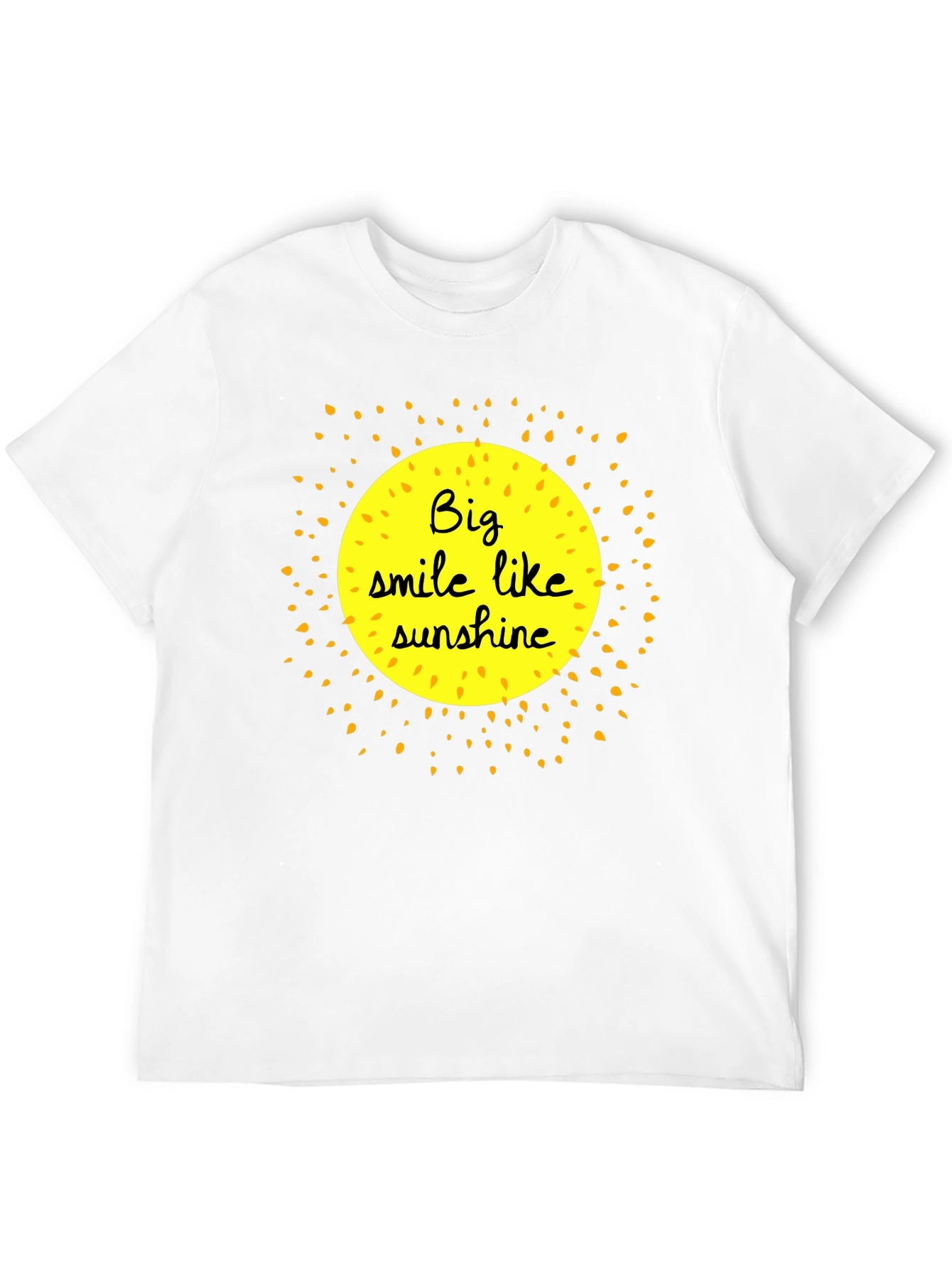 Smile Like Sunshine Black Graphic T-Shirt