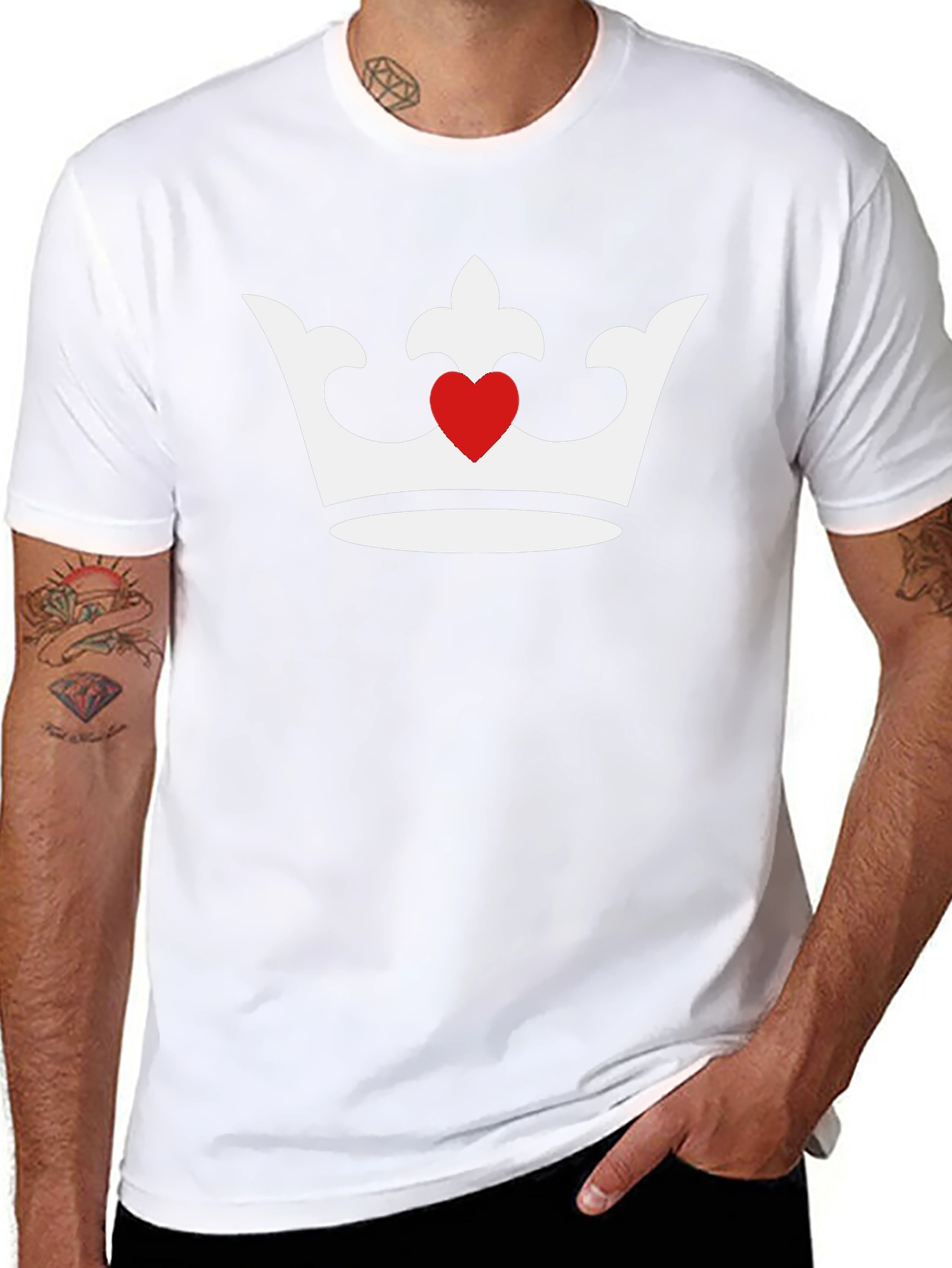 King/Queen of Hearts Graphic Tee - Black