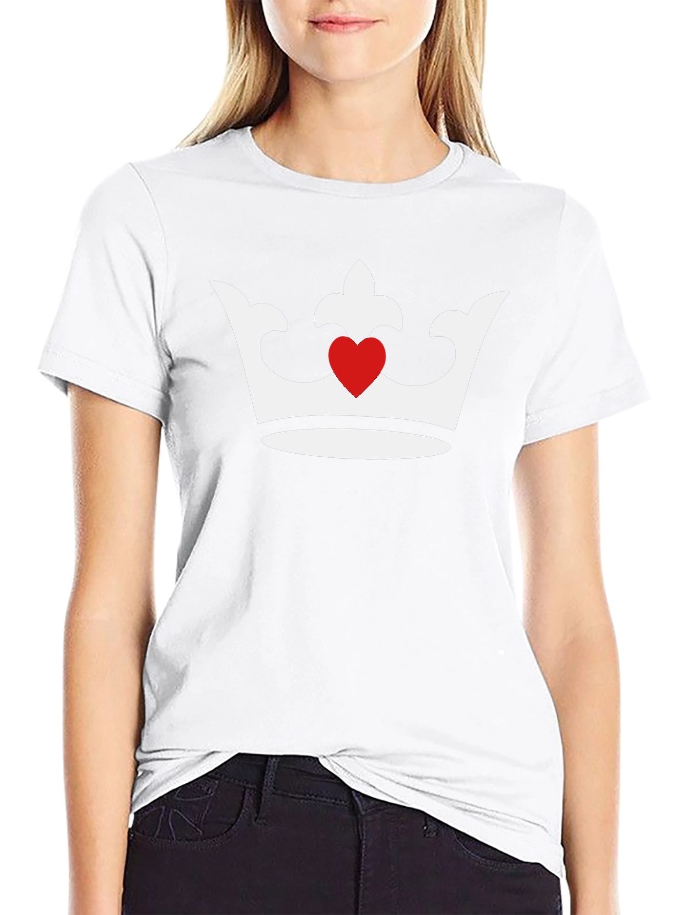 King/Queen of Hearts Graphic Tee - Black
