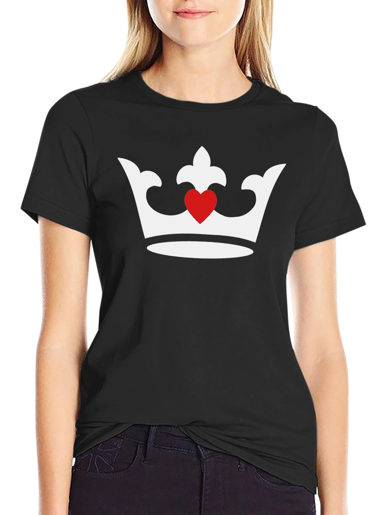 King/Queen of Hearts Graphic Tee - Black