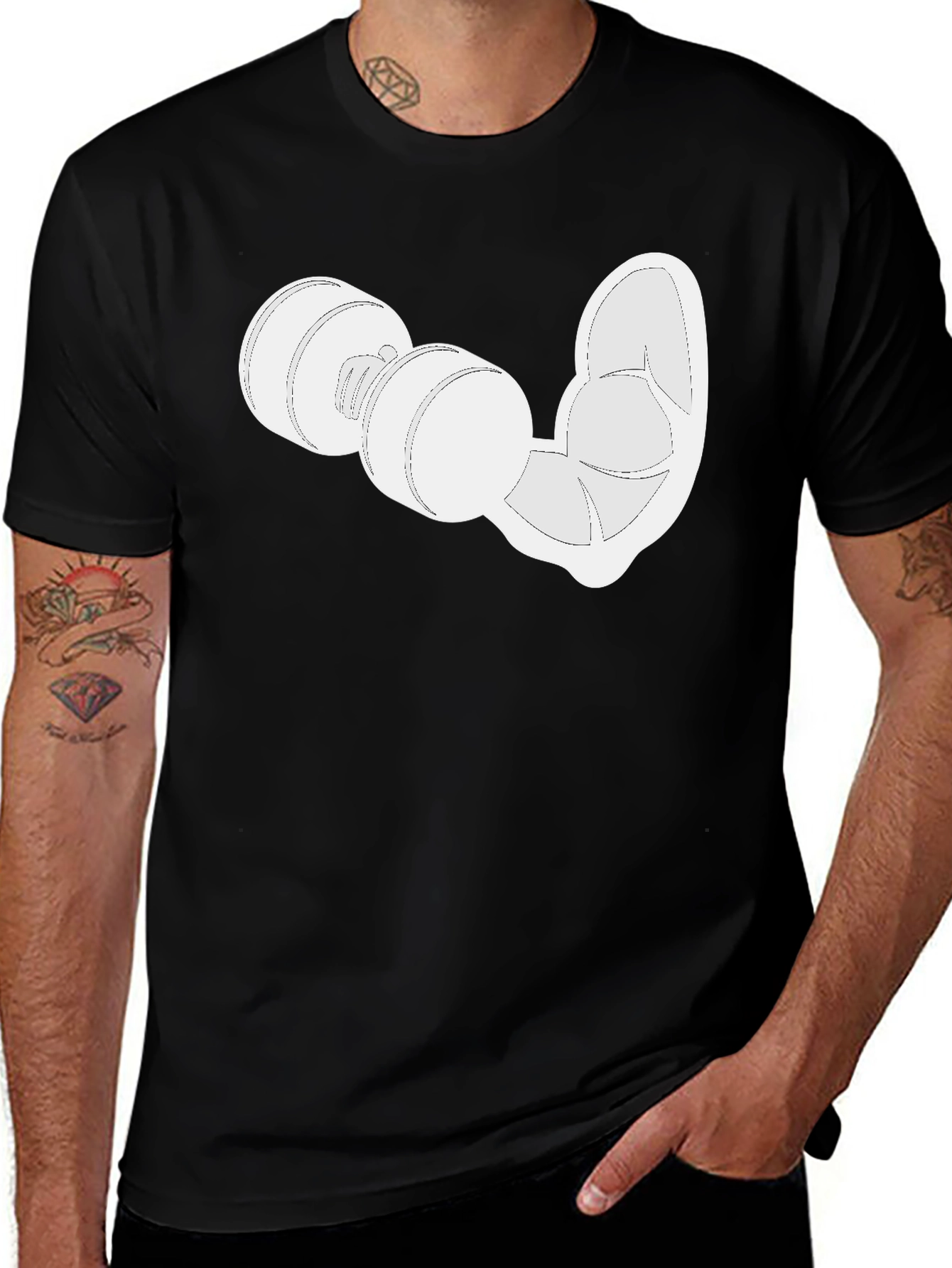 Funny Gym Graphic T-Shirt - Black