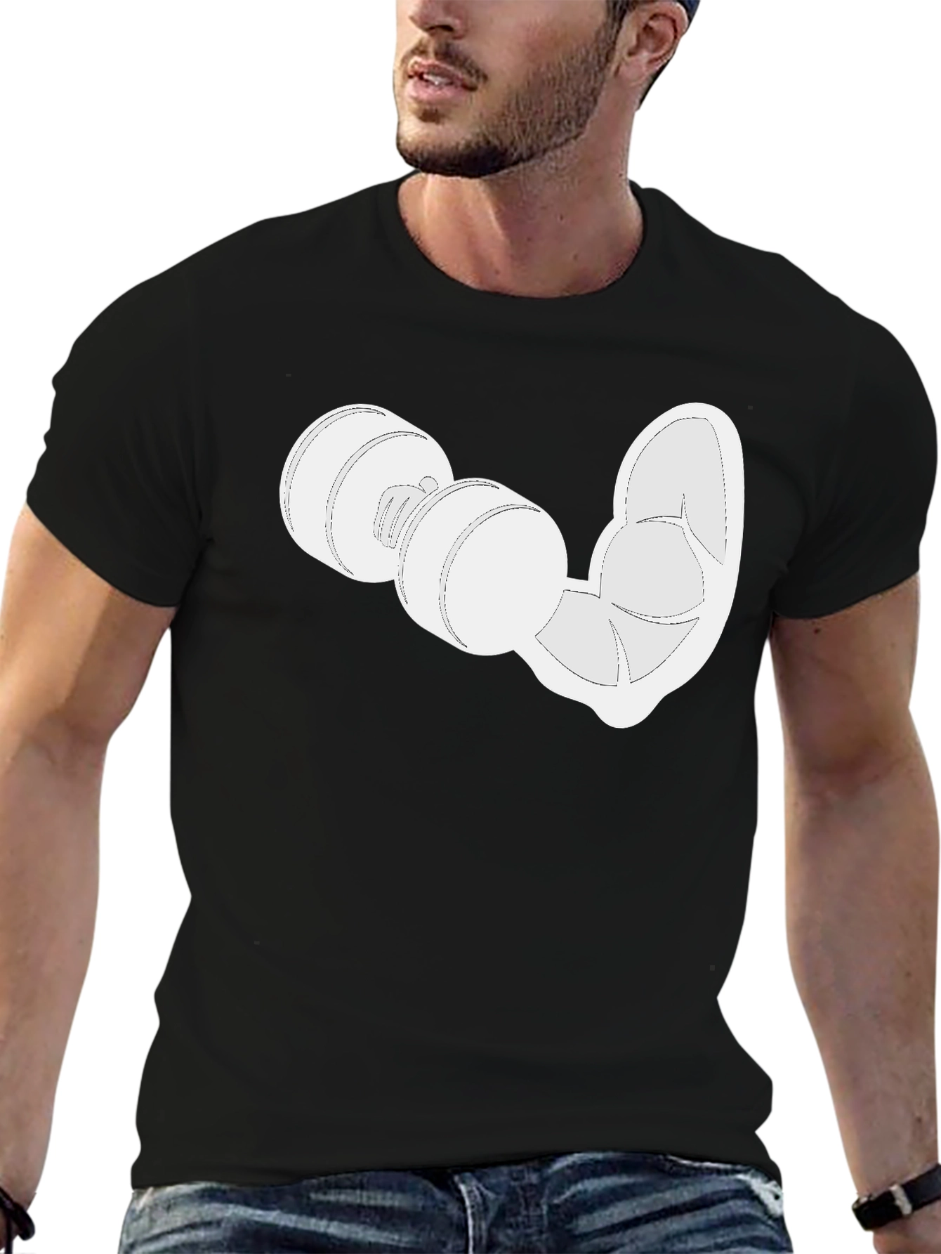Funny Gym Graphic T-Shirt - Black