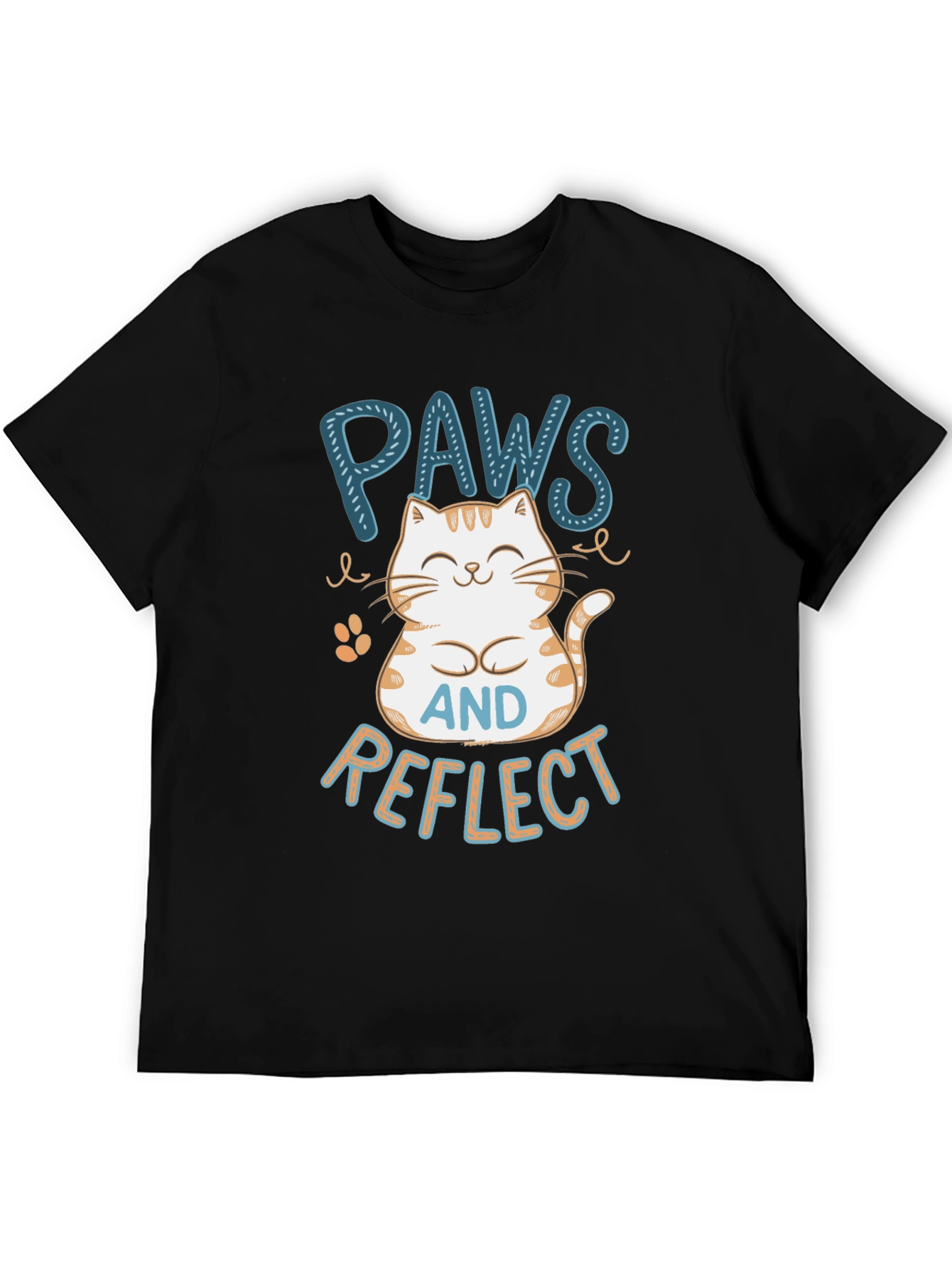 Paws Reflect T-Shirt - Cute Cat Design