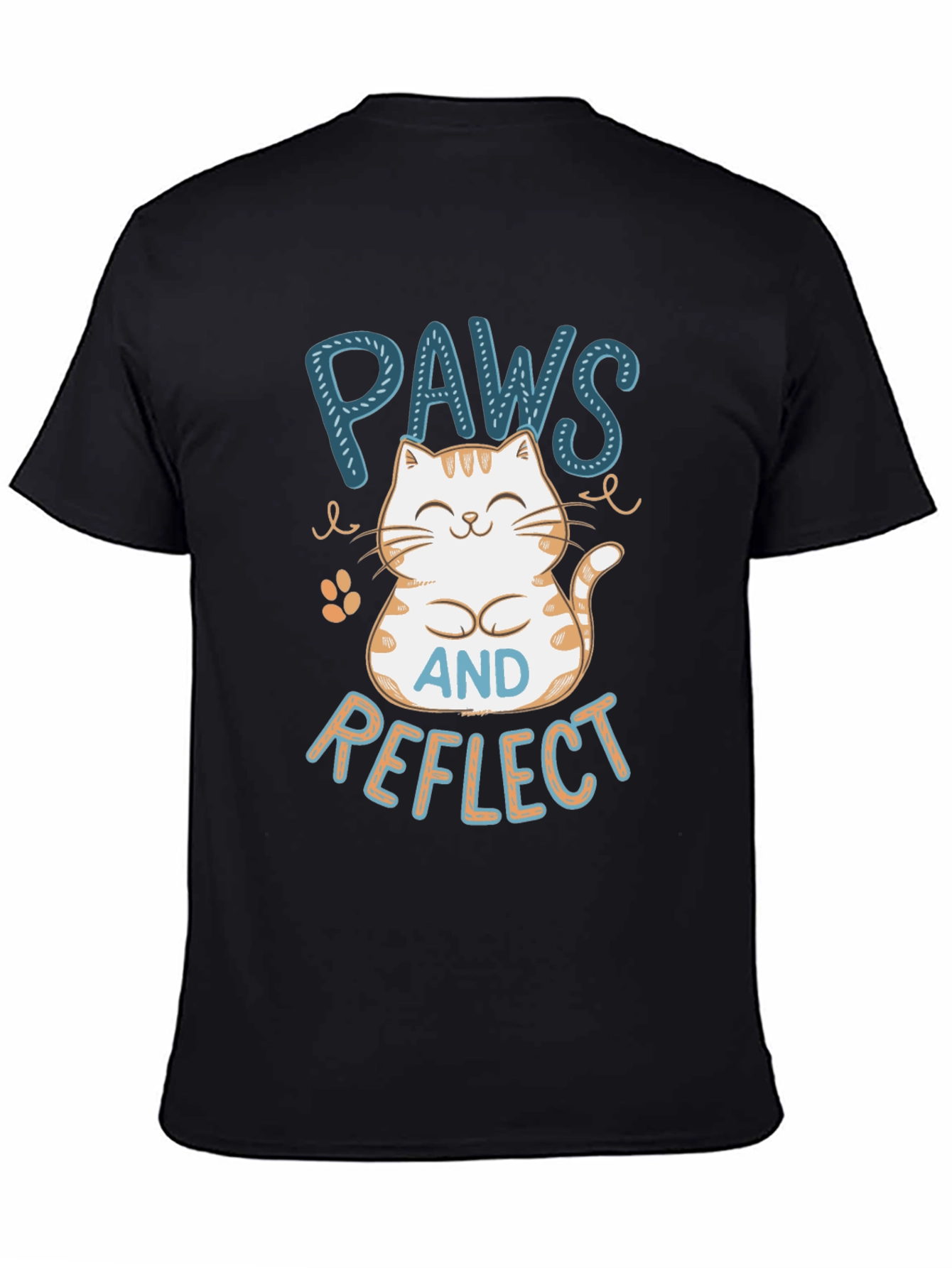 Paws Reflect T-Shirt - Cute Cat Design